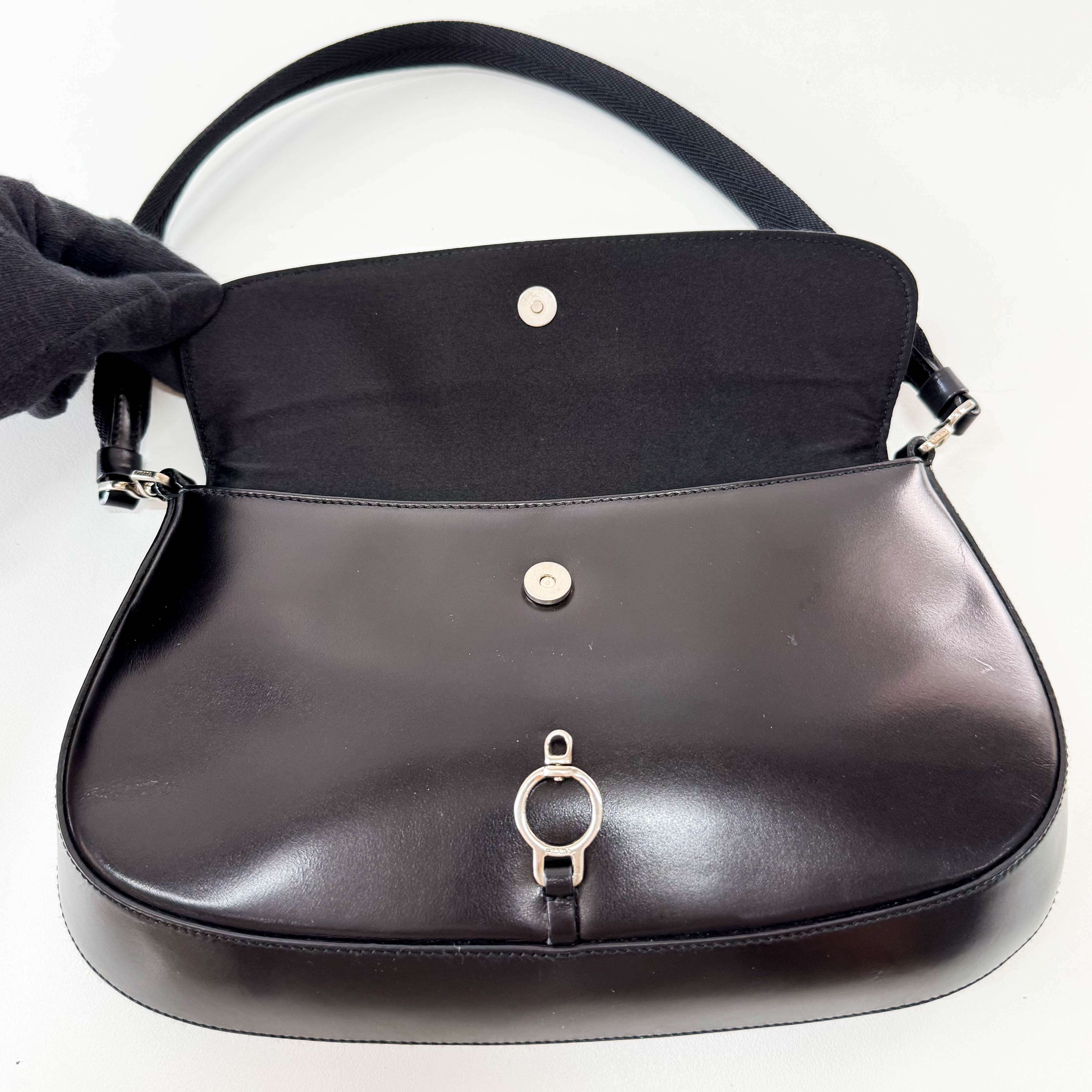 Black Leather Shoulder Bag