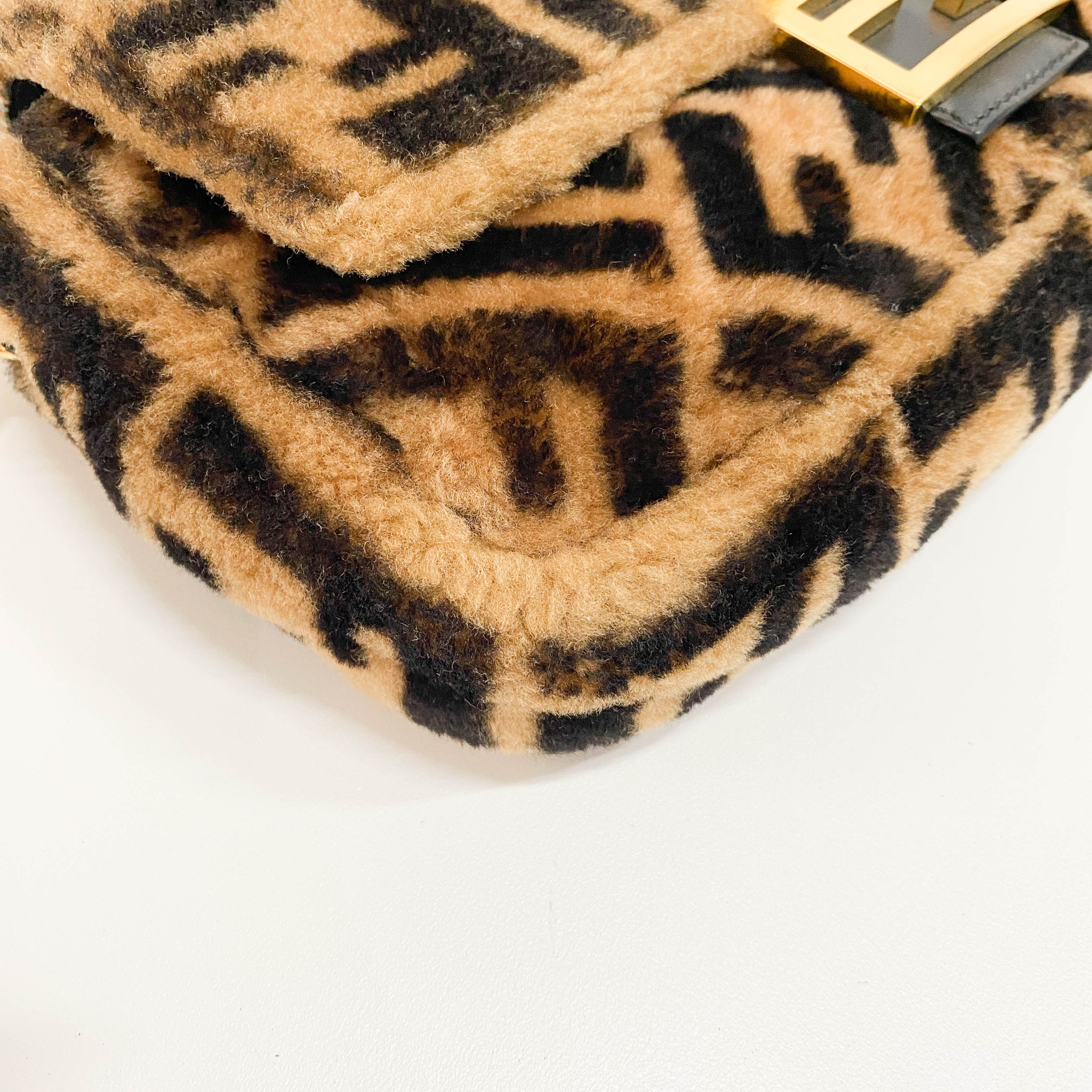 Baguette Brown Wool Two Way Bag