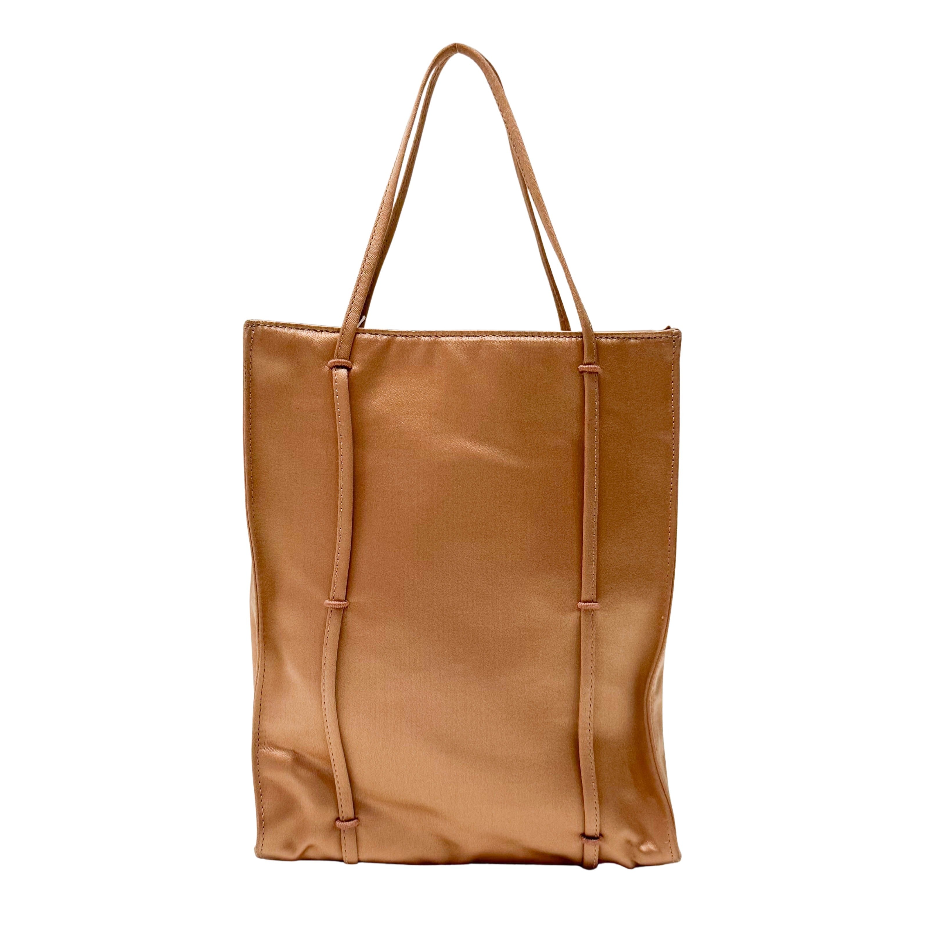 Mini Pink Satin Tote Bag