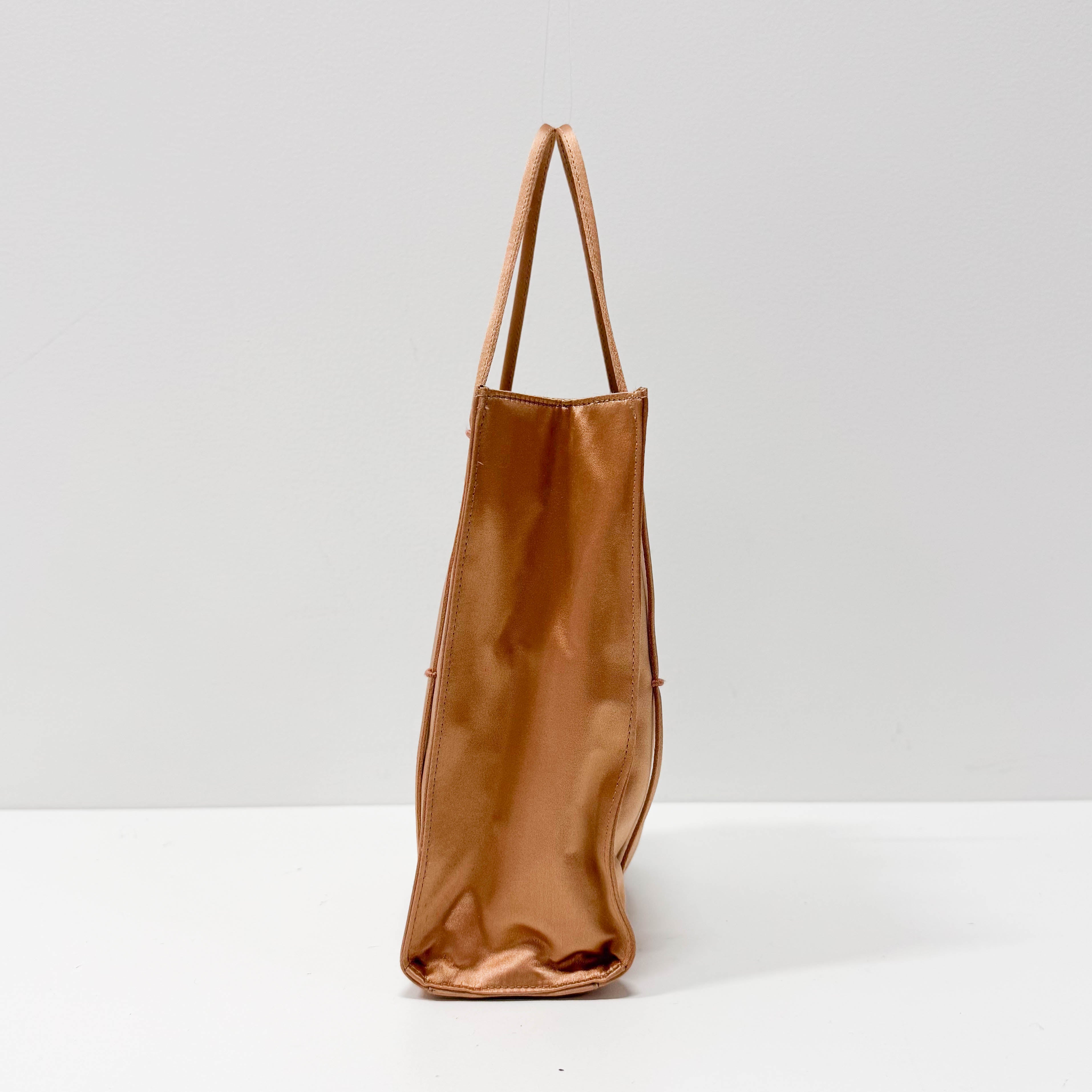 Mini Pink Satin Tote Bag