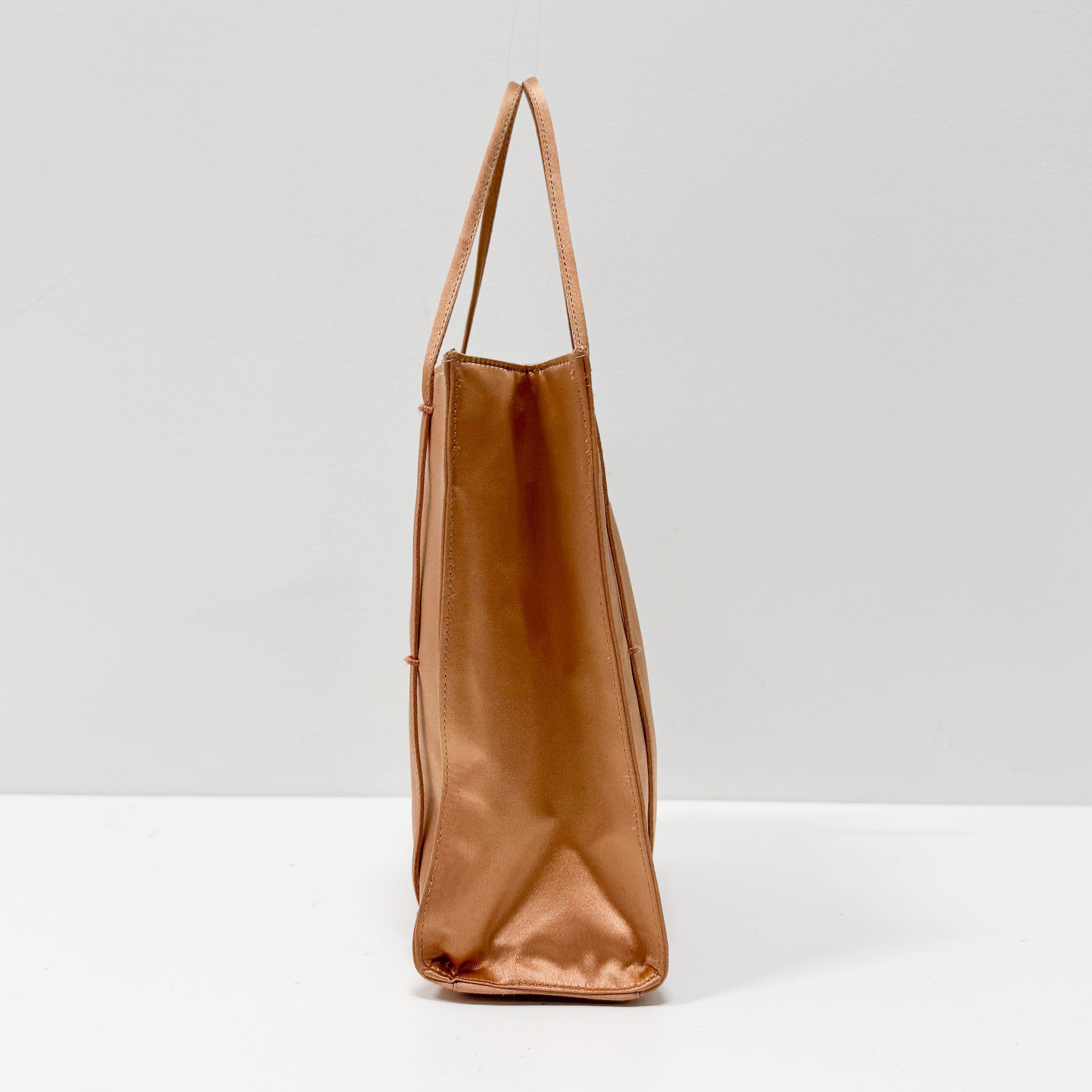 Mini Pink Satin Tote Bag