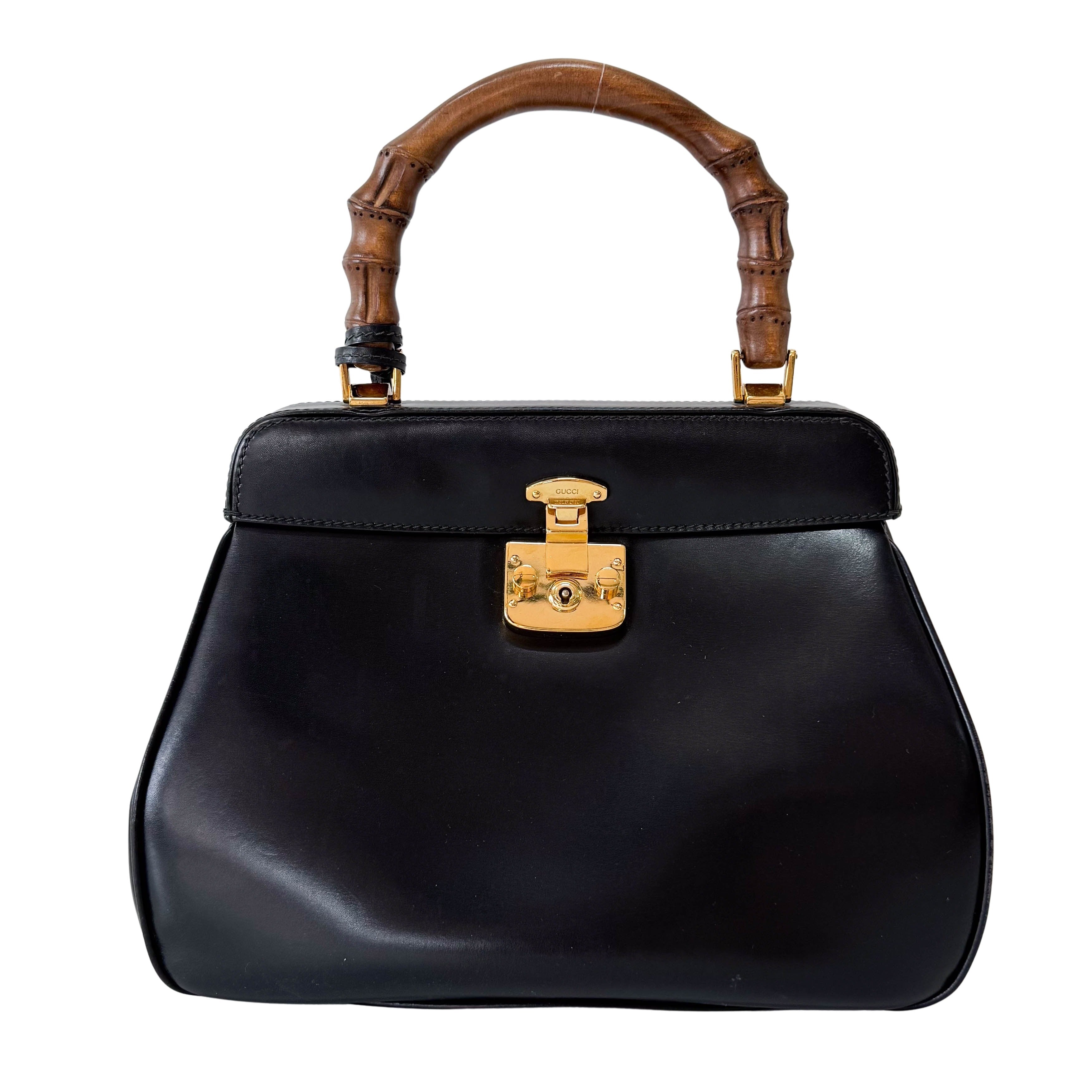 Bamboo Leather Top Handle Bag