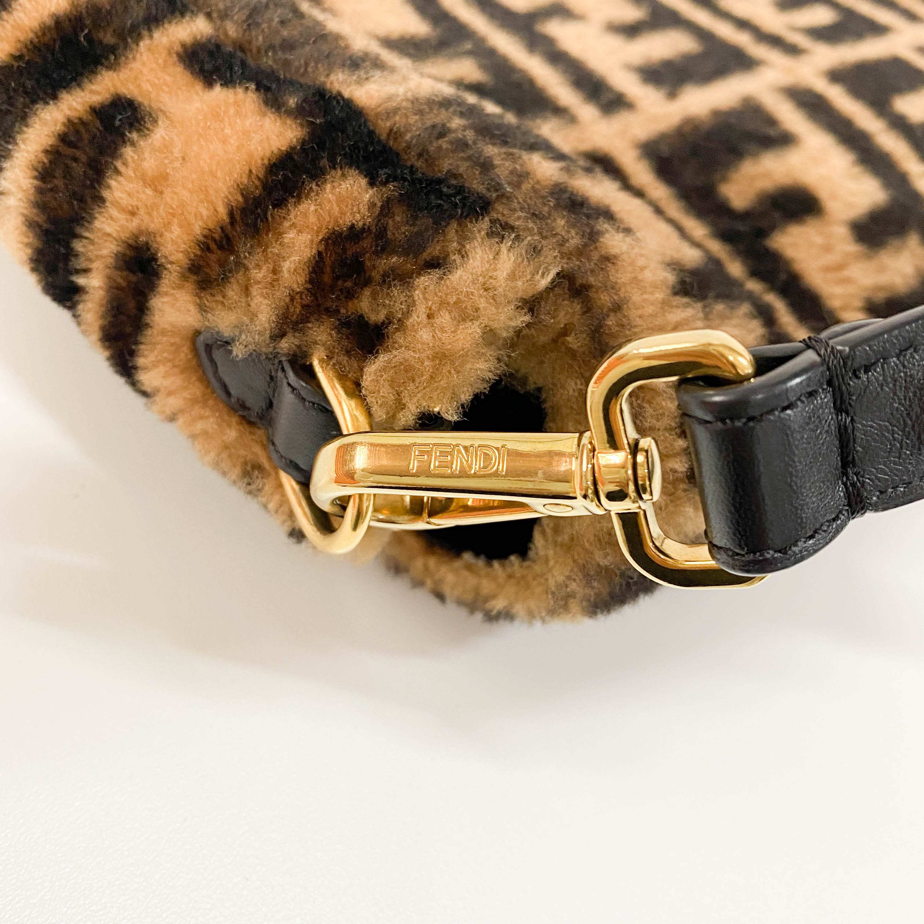 Baguette Brown Wool Two Way Bag