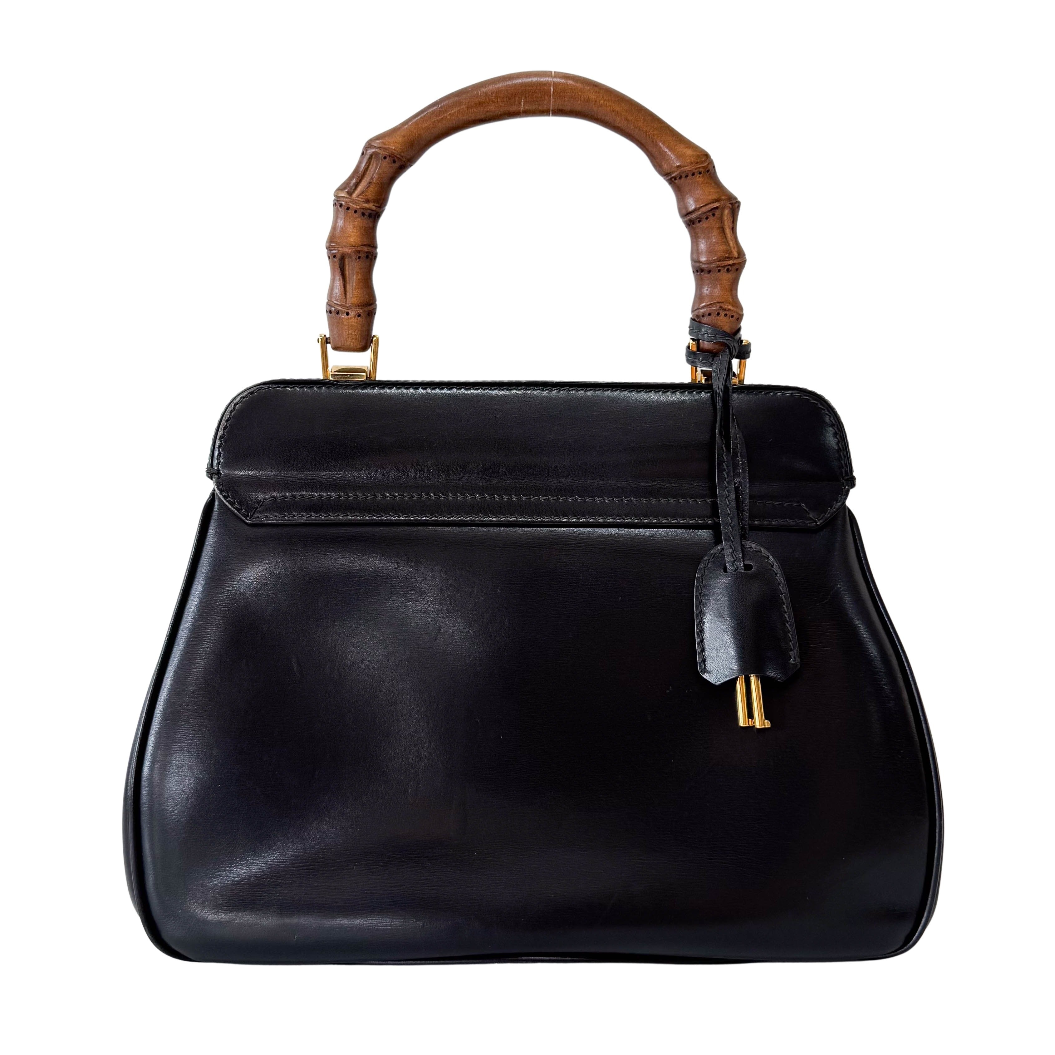 Bamboo Leather Top Handle Bag