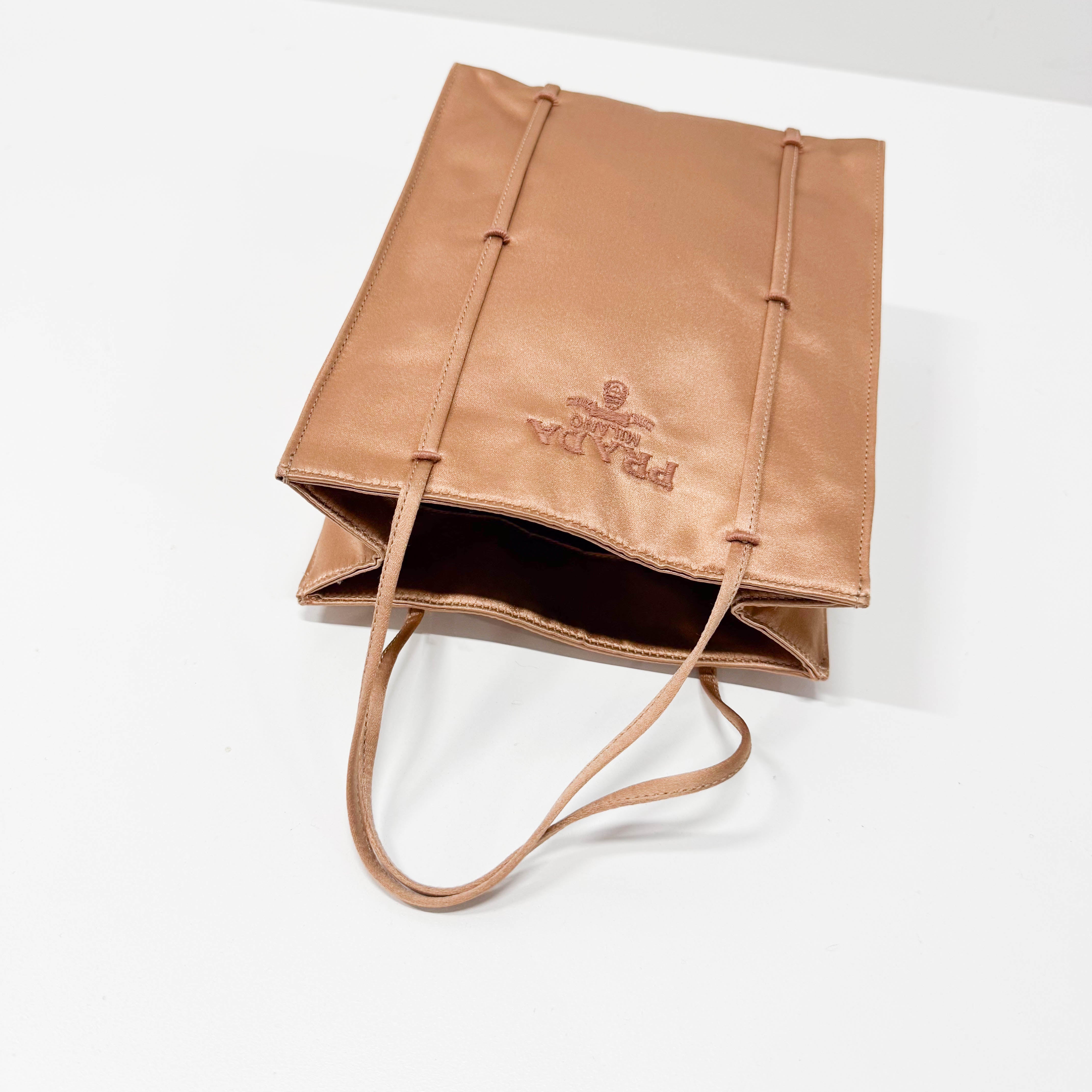 Mini Pink Satin Tote Bag