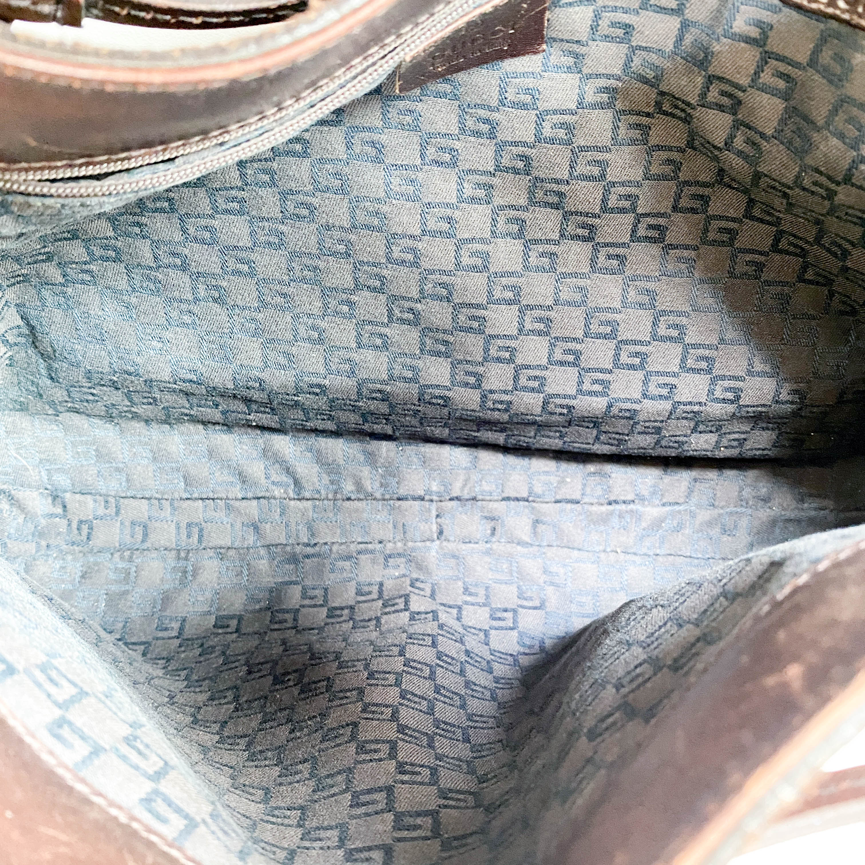 Horsebit Brown Suede Hobo Shoulder Bag