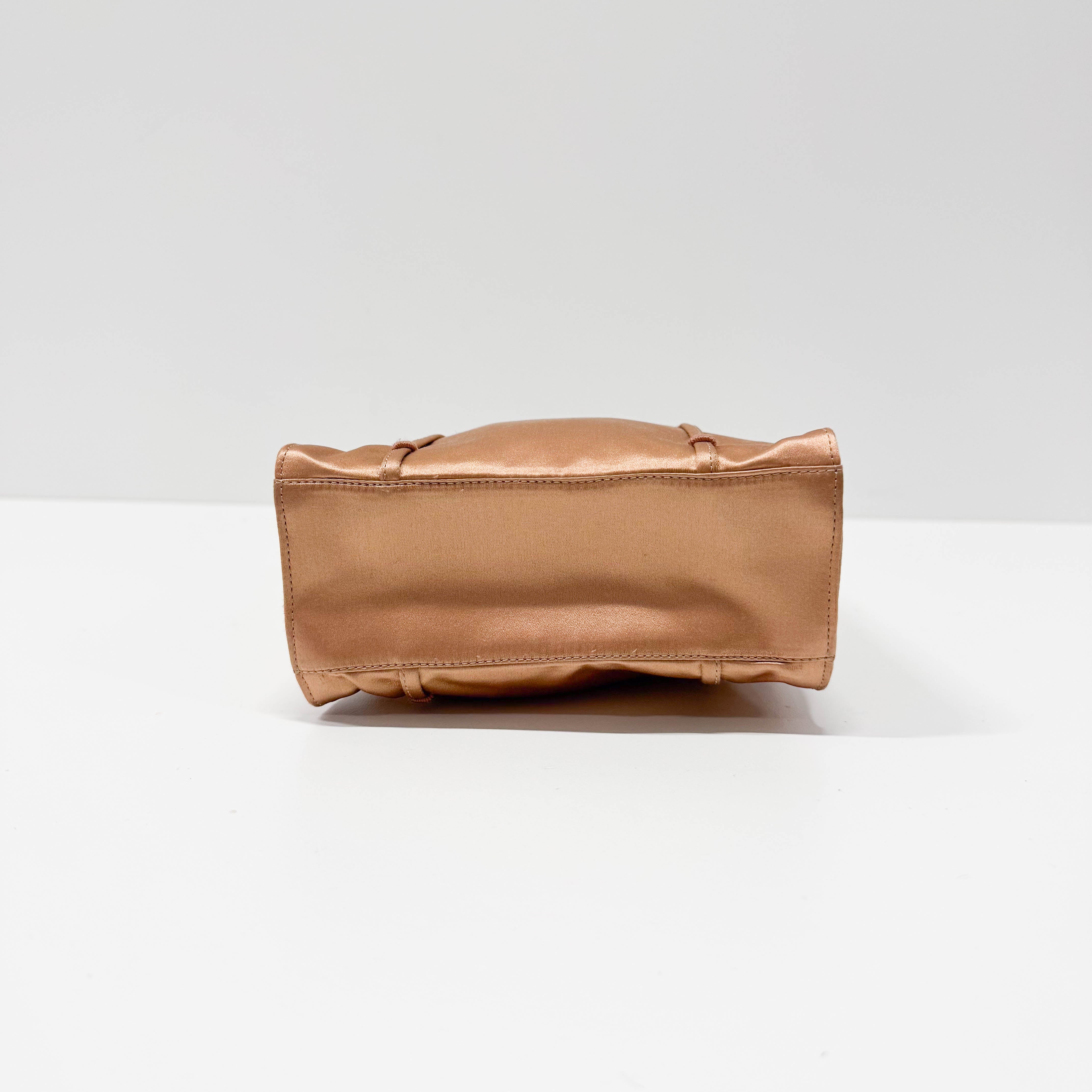 Mini Pink Satin Tote Bag