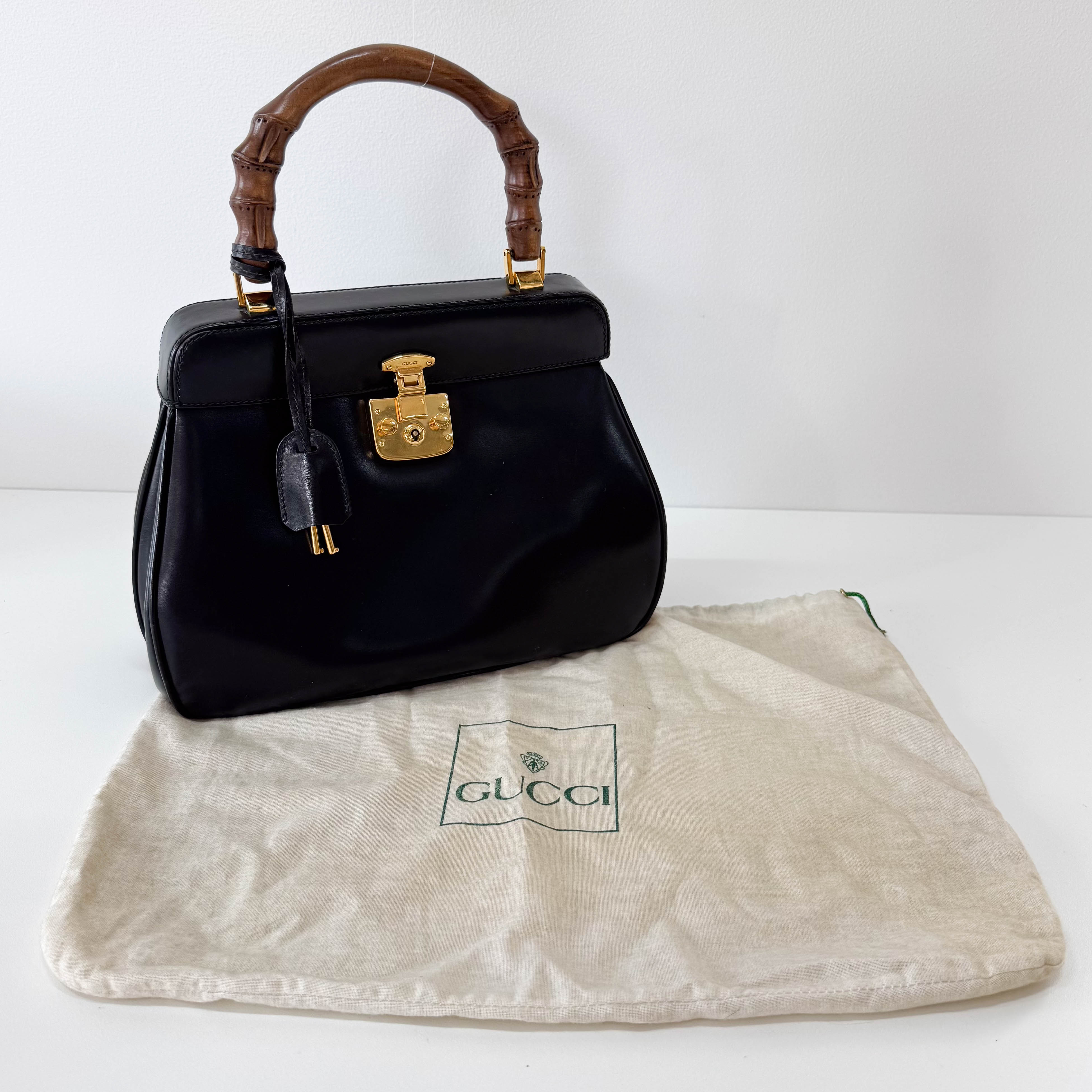 Bamboo Leather Top Handle Bag