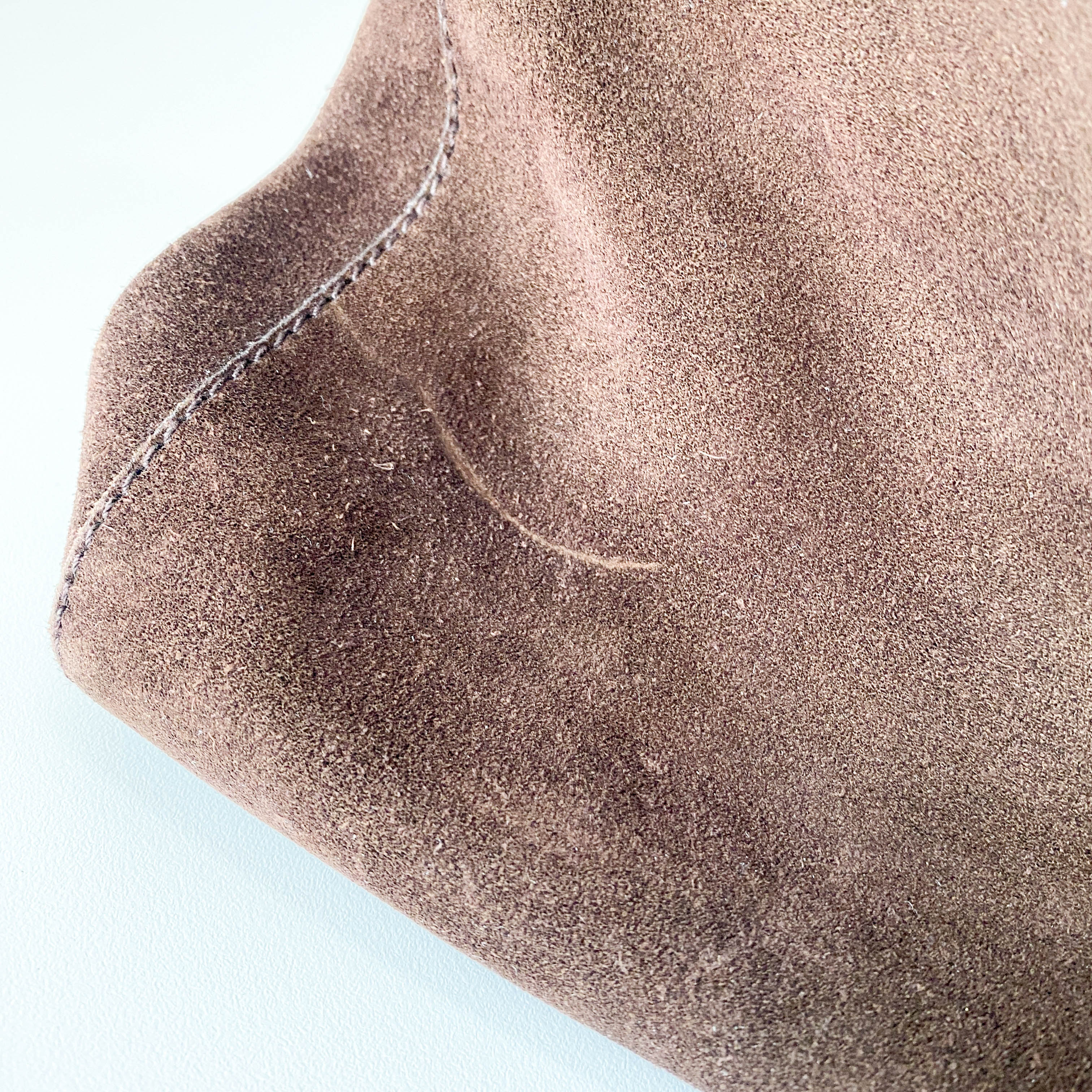 Horsebit Brown Suede Hobo Shoulder Bag