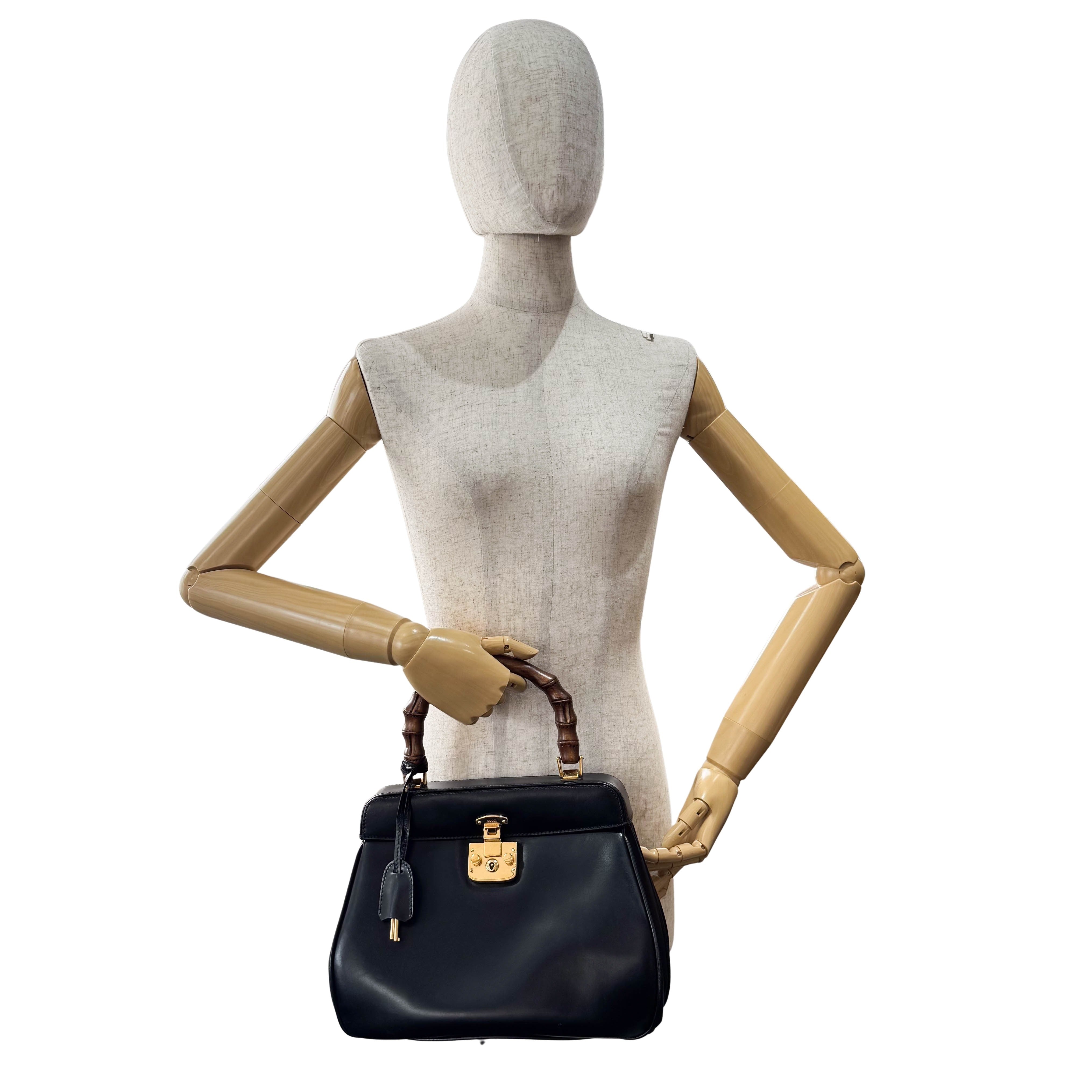 Bamboo Leather Top Handle Bag