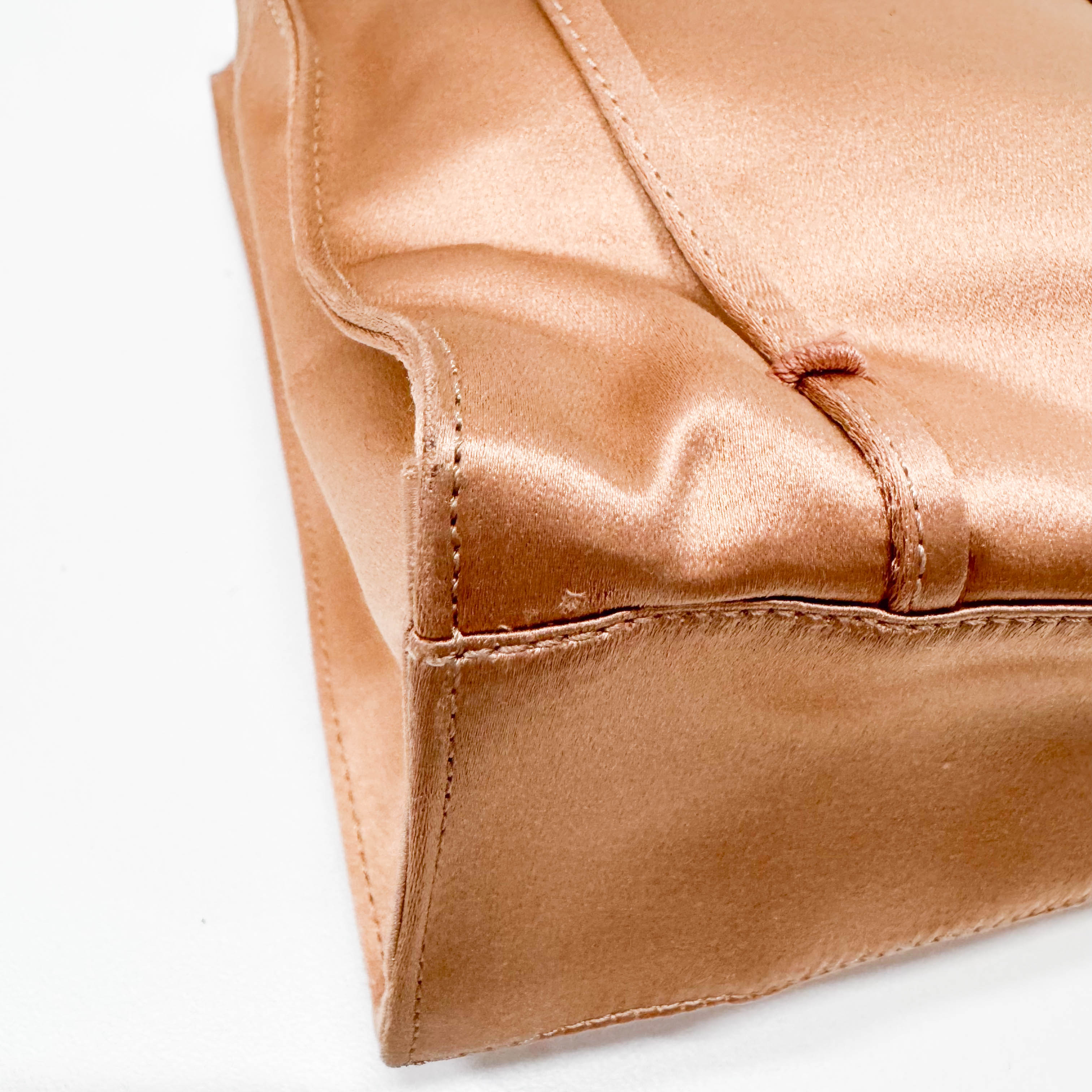 Mini Pink Satin Tote Bag