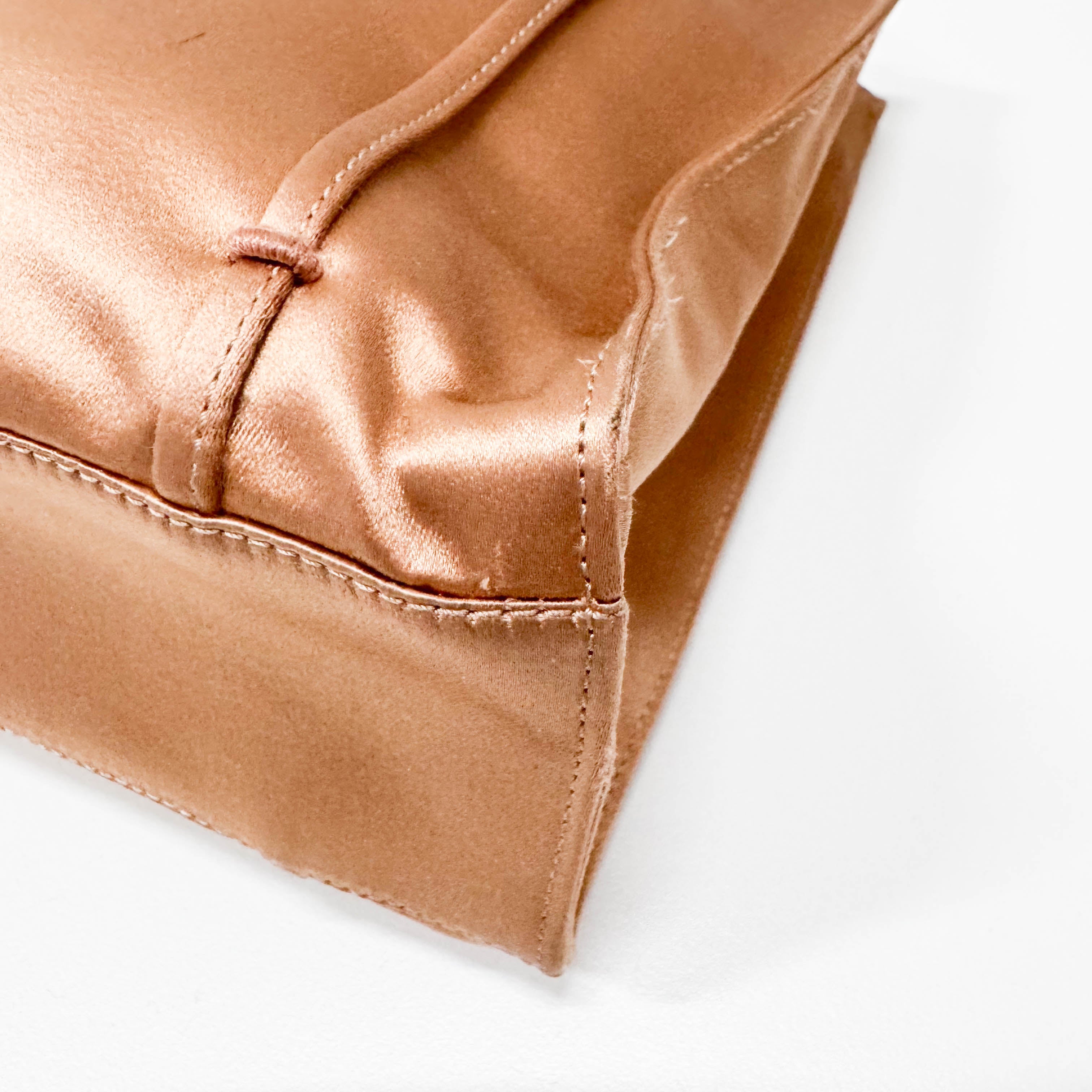 Mini Pink Satin Tote Bag