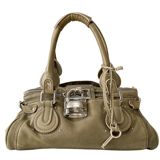 Paddington Khaki Leather Shoulder Bag
