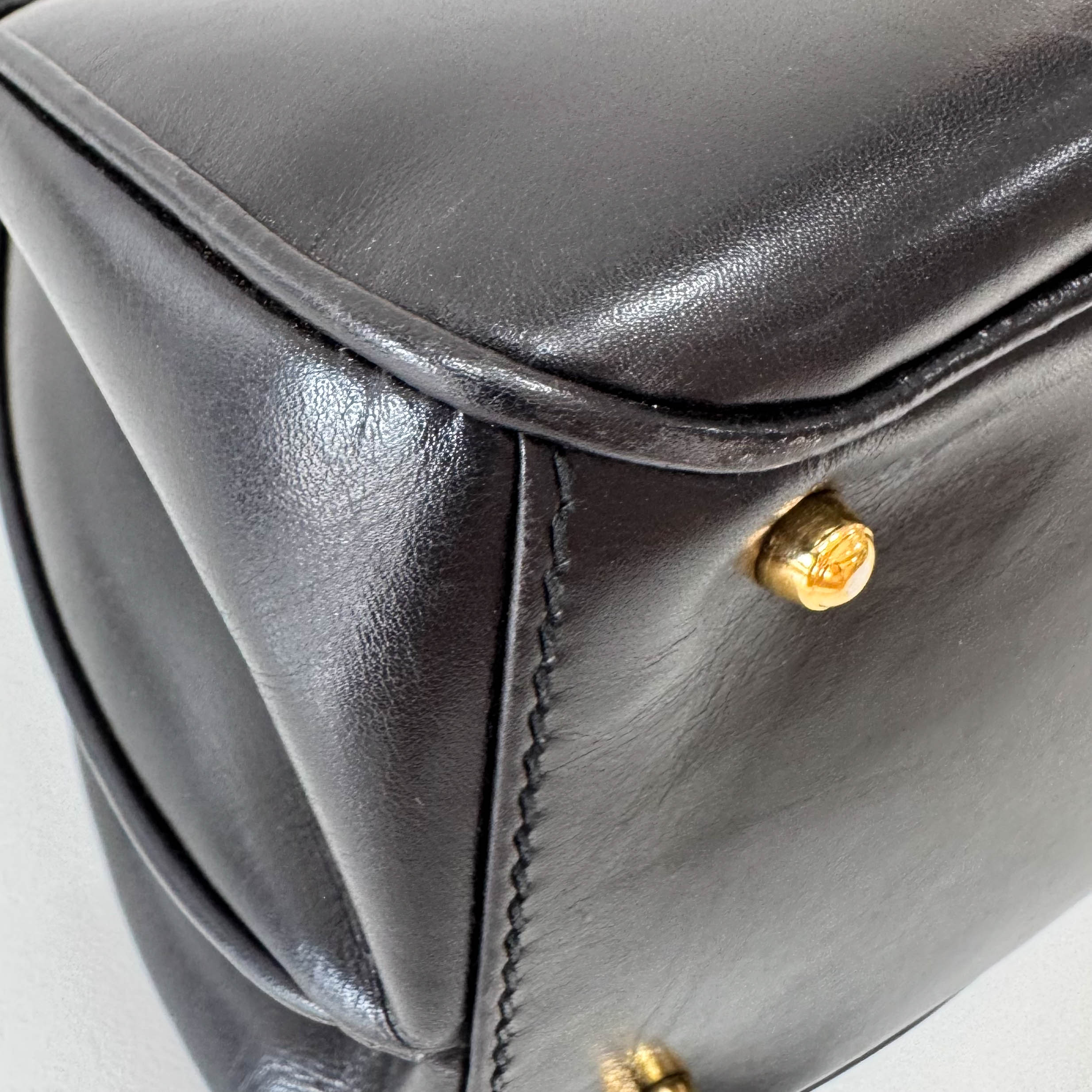 Bamboo Leather Top Handle Bag