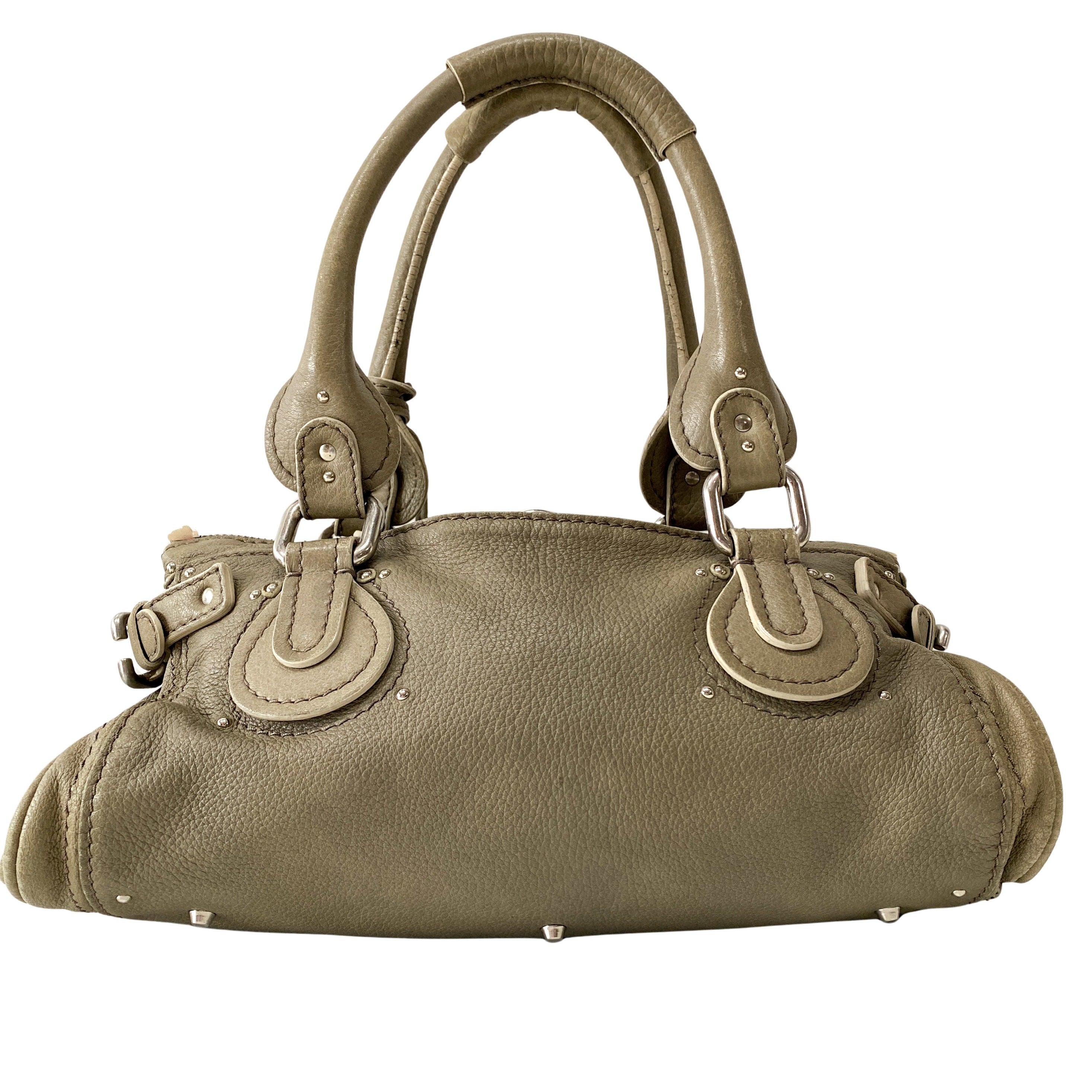 Paddington Khaki Leather Shoulder Bag