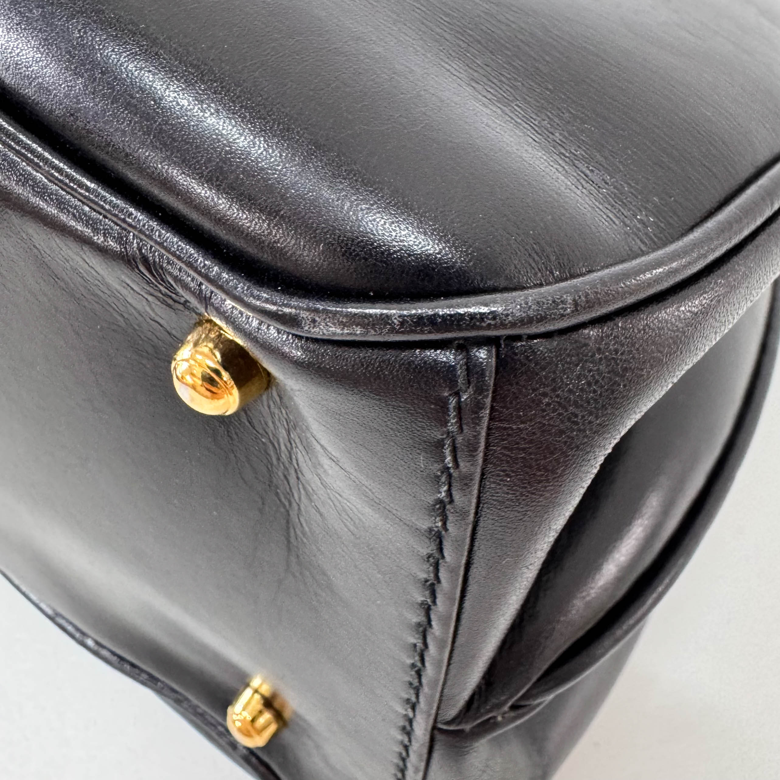 Bamboo Leather Top Handle Bag