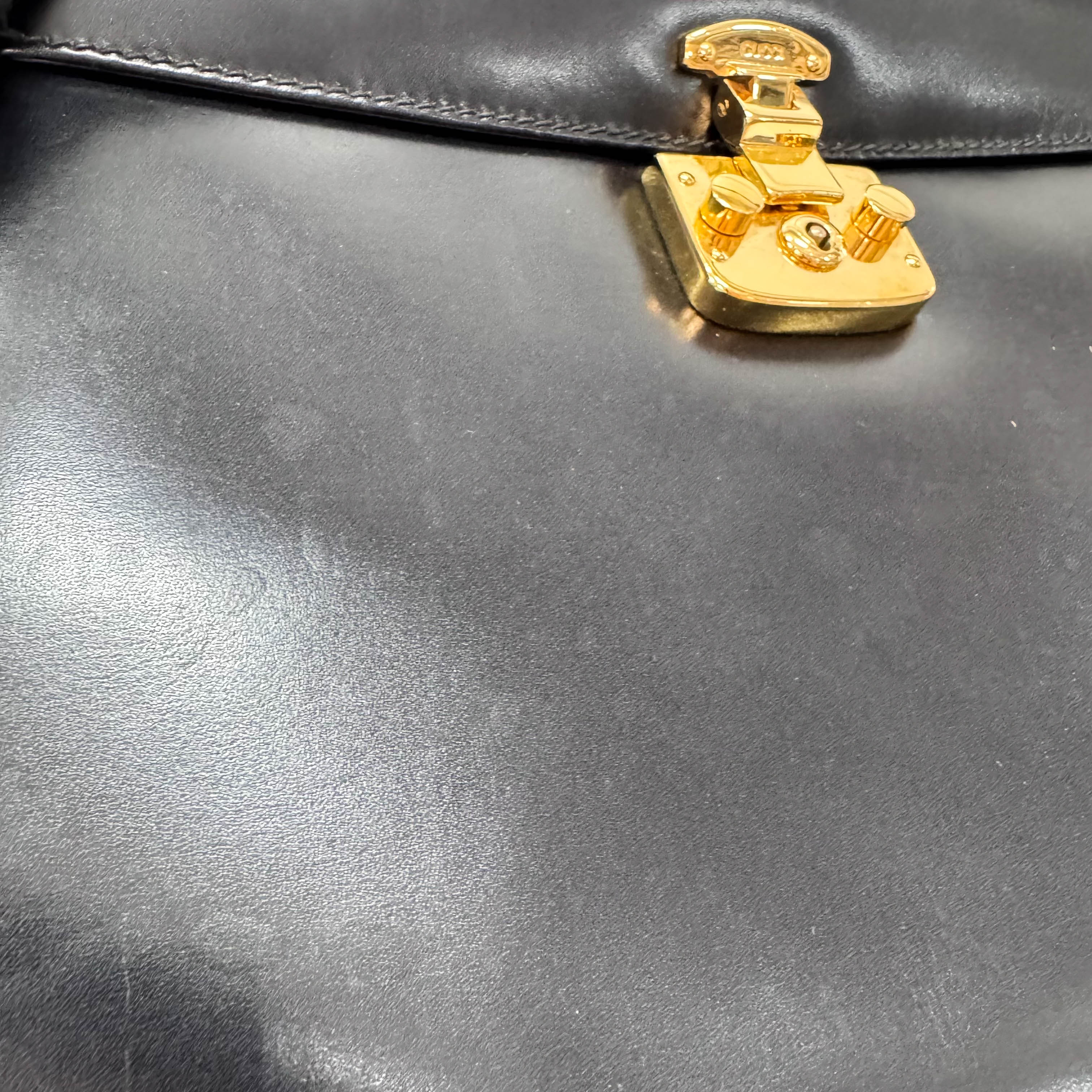 Bamboo Leather Top Handle Bag