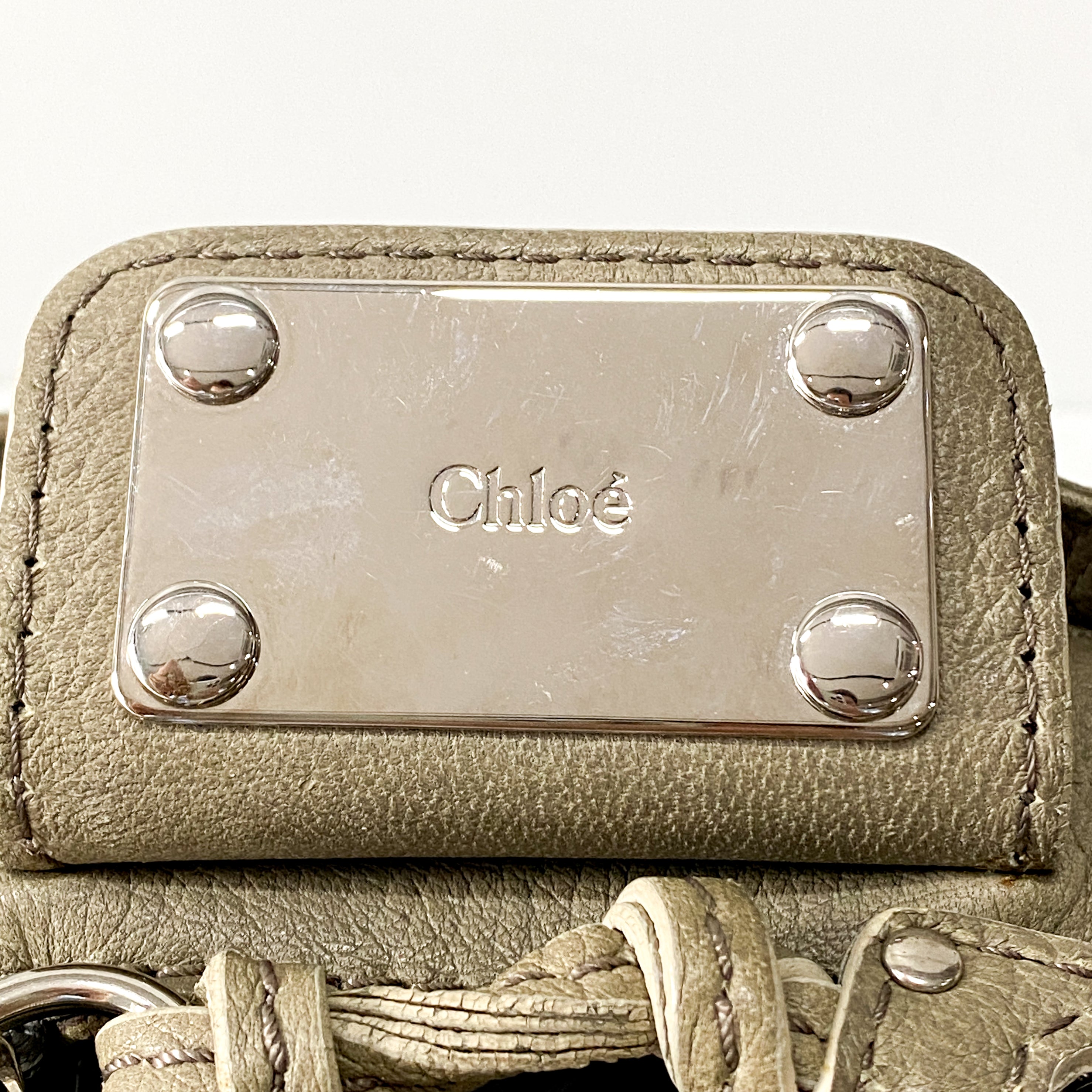 Paddington Khaki Leather Shoulder Bag