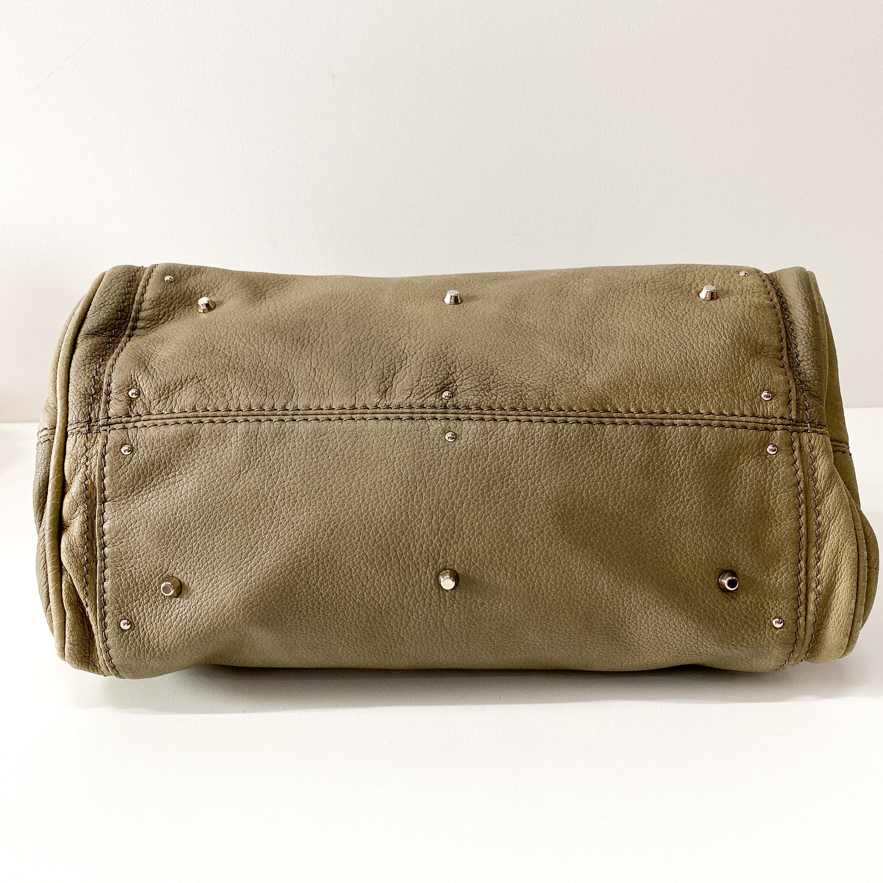 Paddington Khaki Leather Shoulder Bag