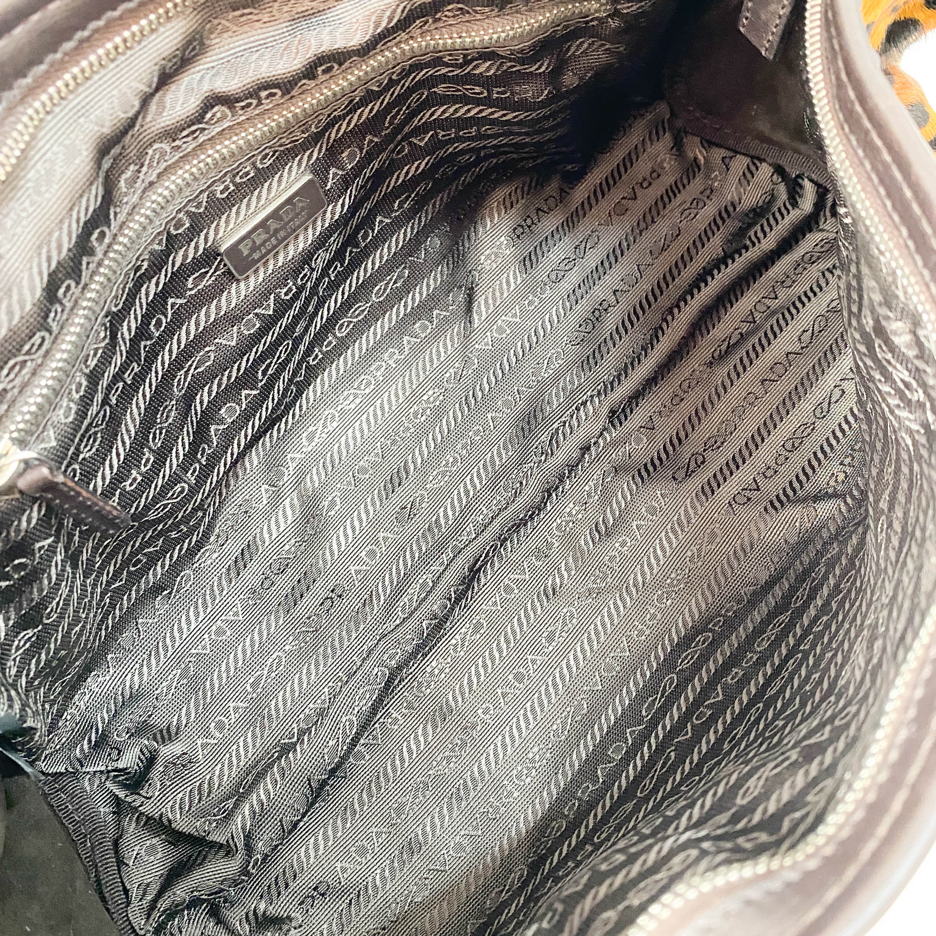 Leopard Print Pony Hair Handle Bag