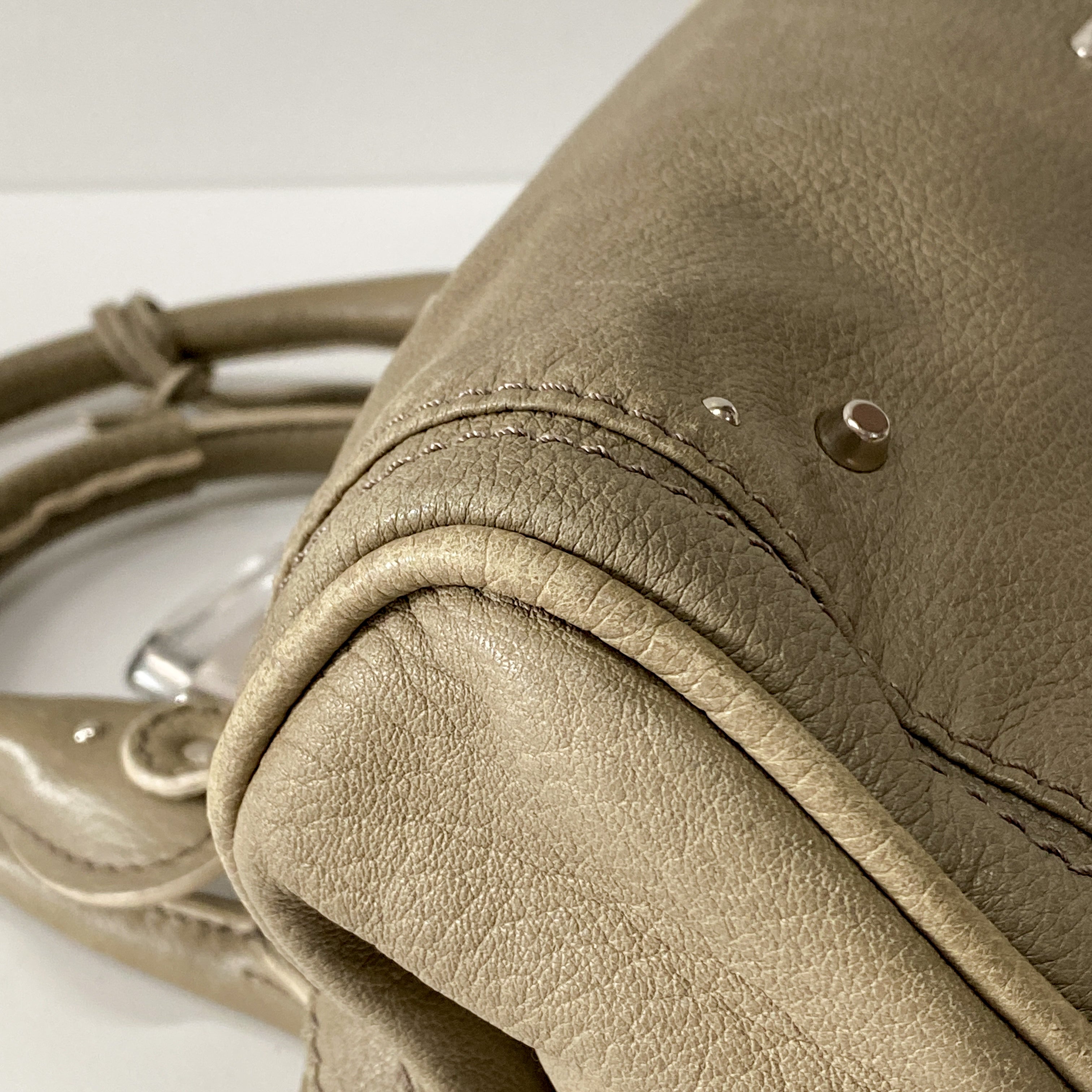 Paddington Khaki Leather Shoulder Bag