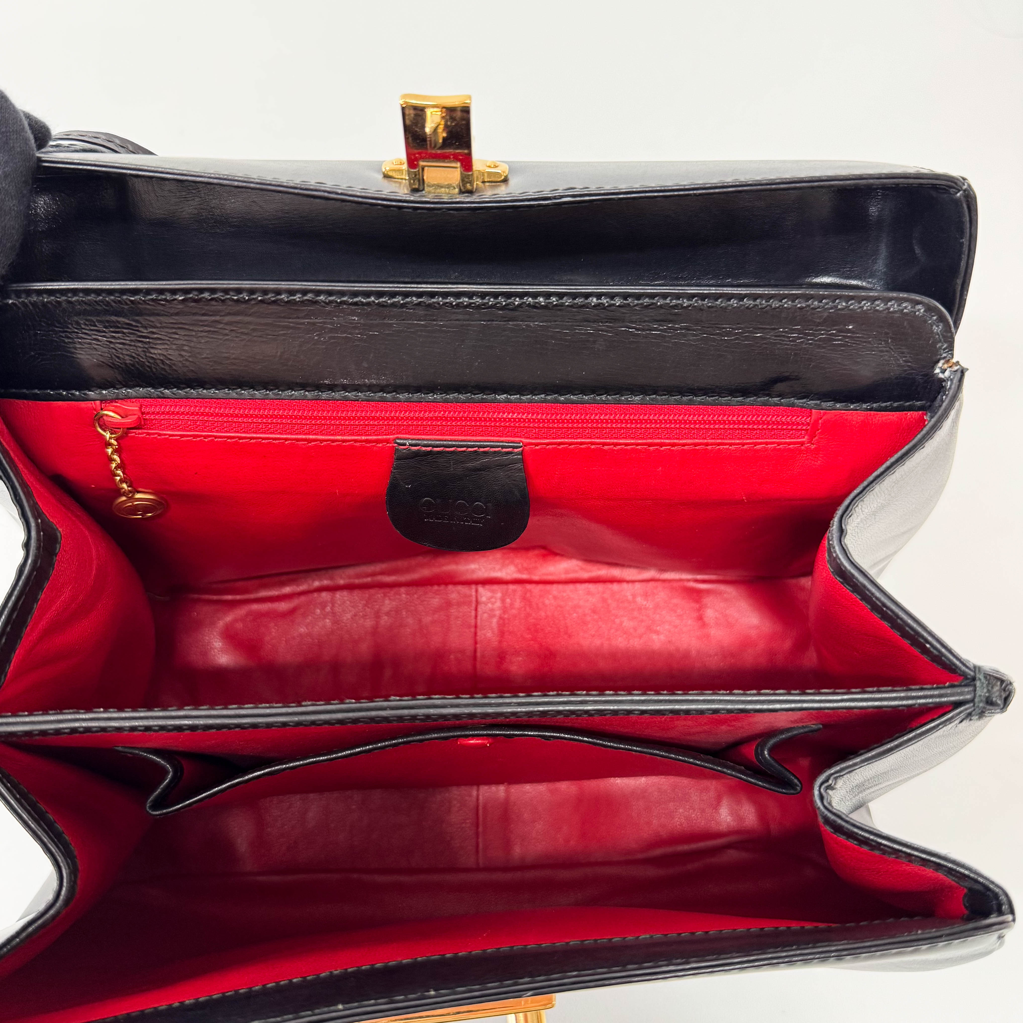 Bamboo Leather Top Handle Bag