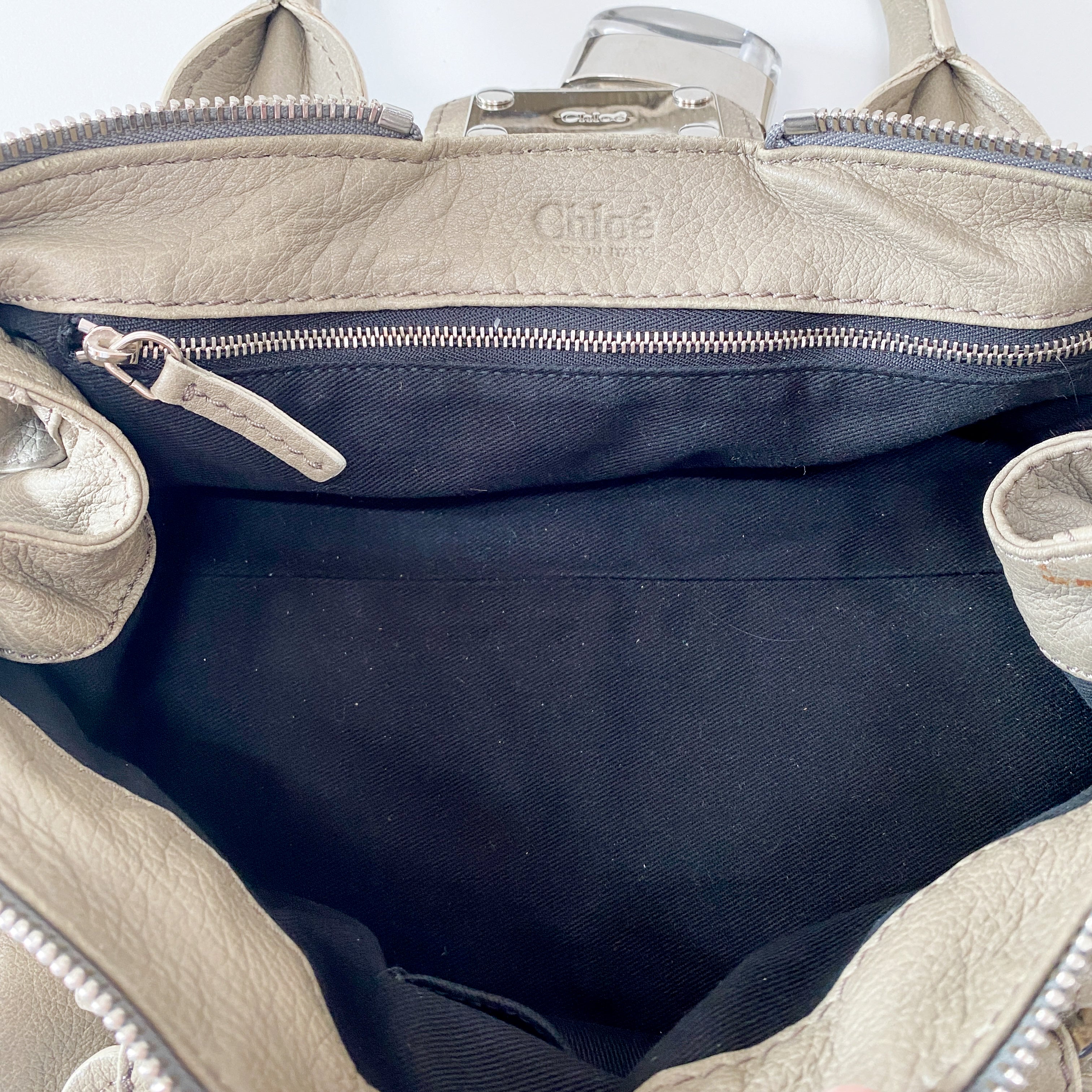 Paddington Khaki Leather Shoulder Bag