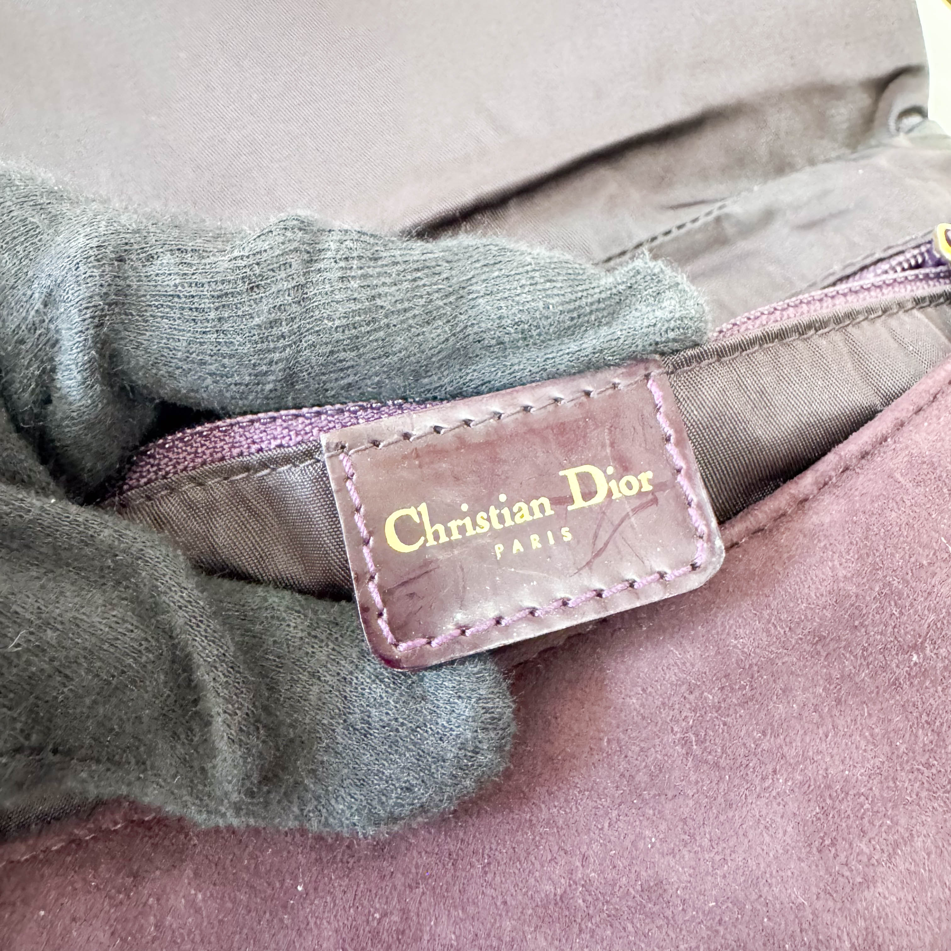 Malice Pearl Brown Suede Shoulder Bag