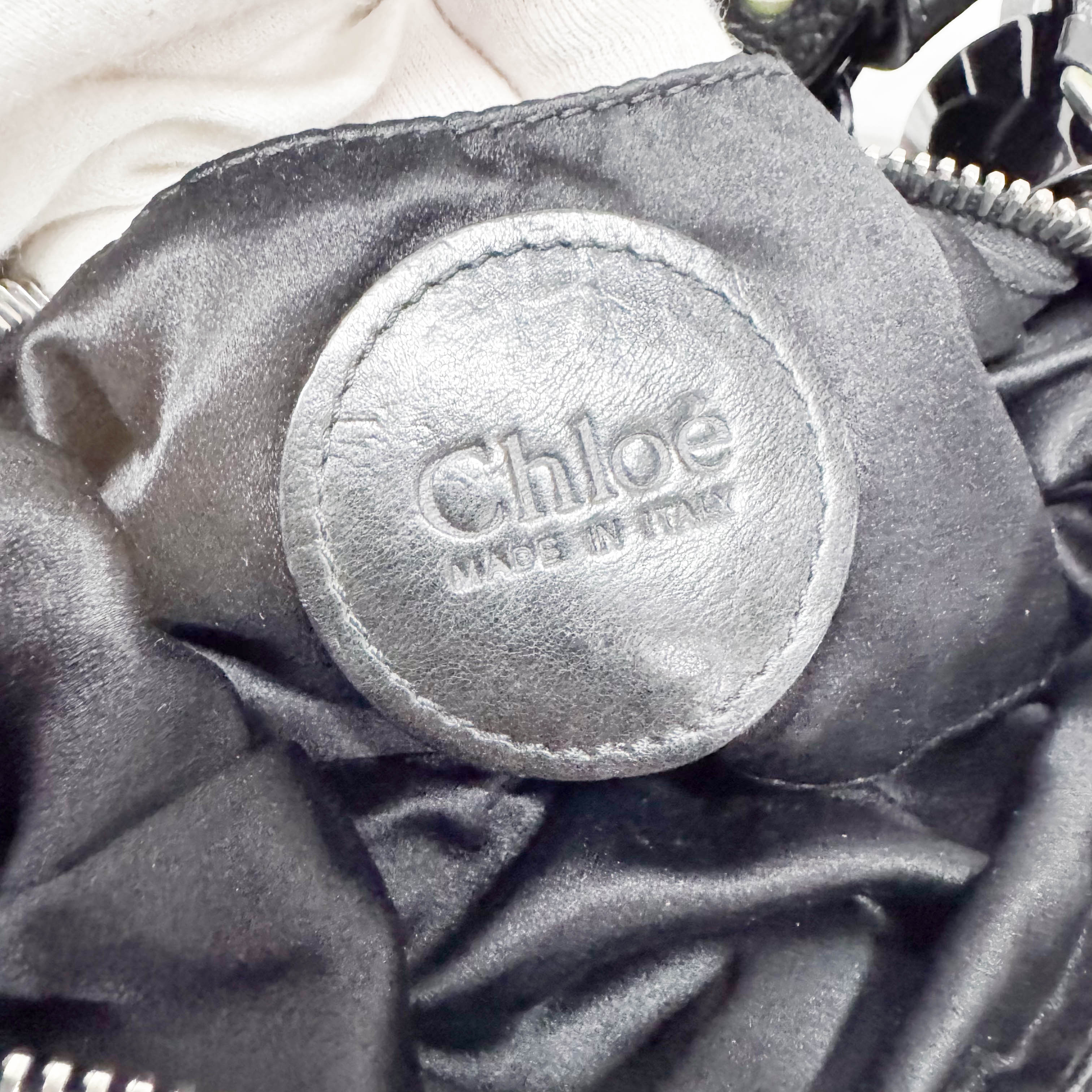 Black Suede Beaded Shoulder Bag