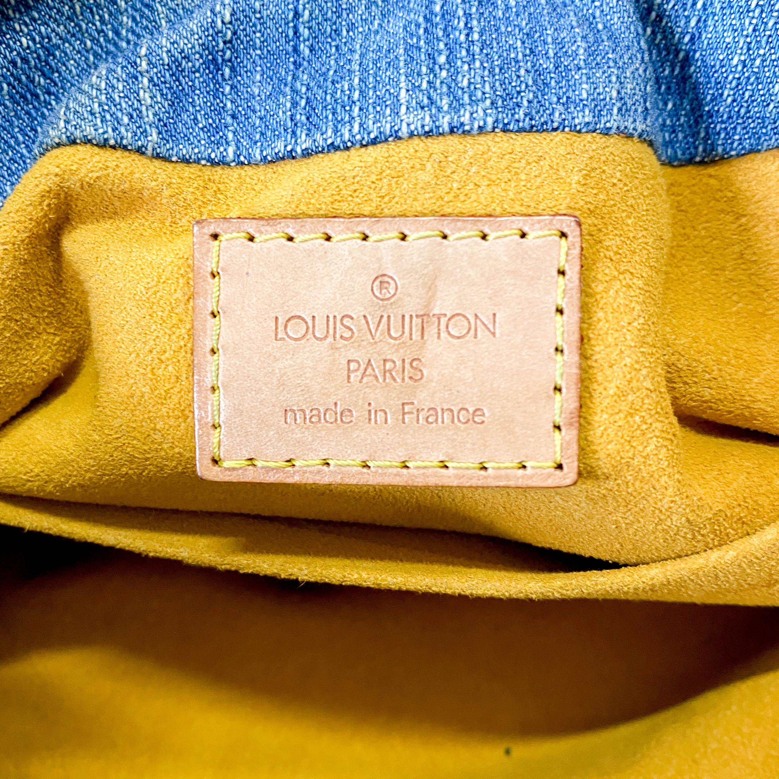 Blue Denim Monogram Pleaty Handbag