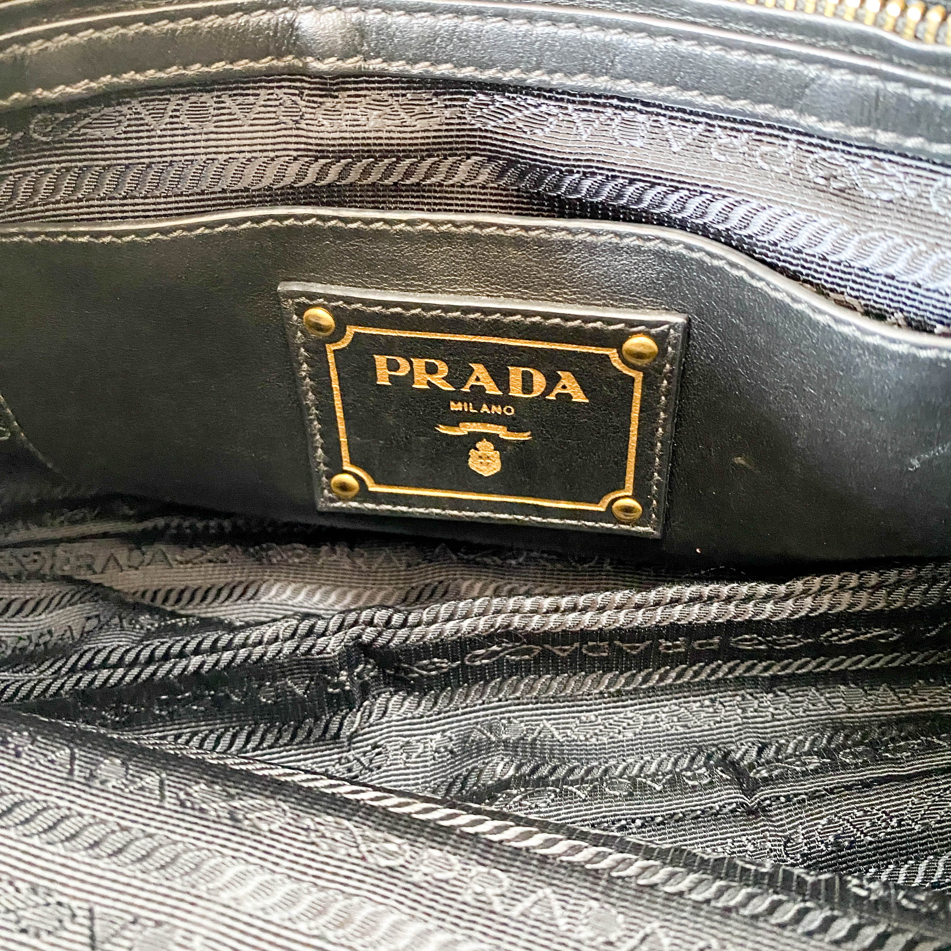 Black Leather Hobo Shoulder Bag