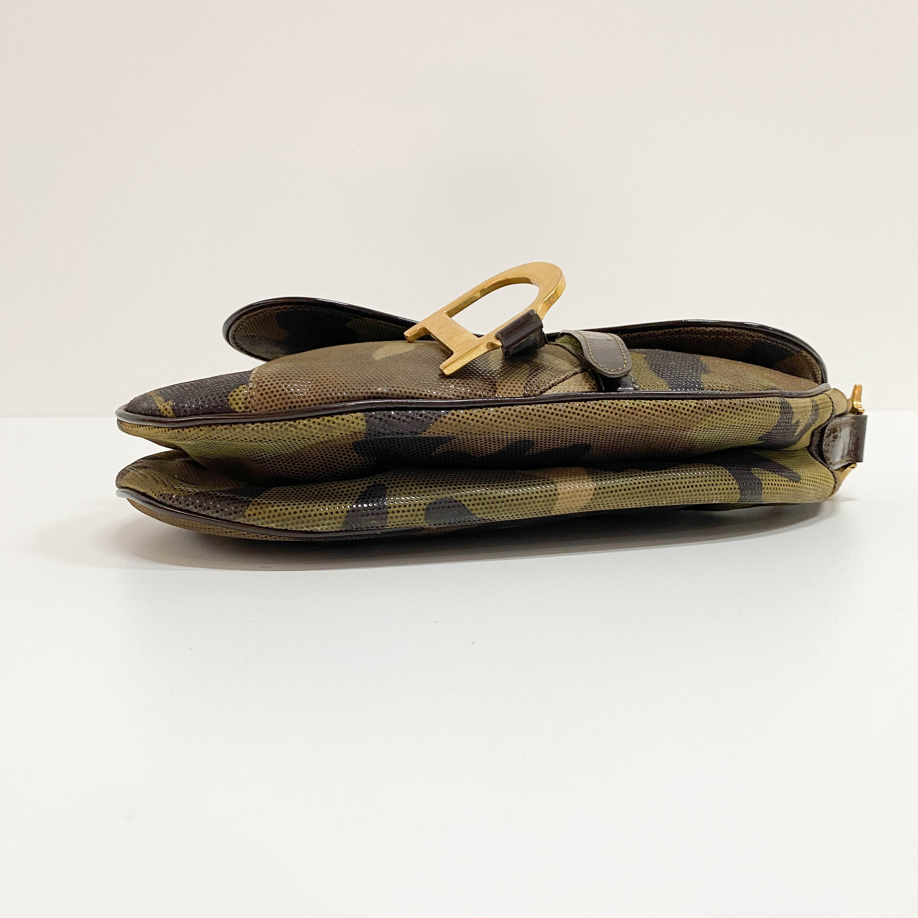 Cammo Leather Saddle Bag