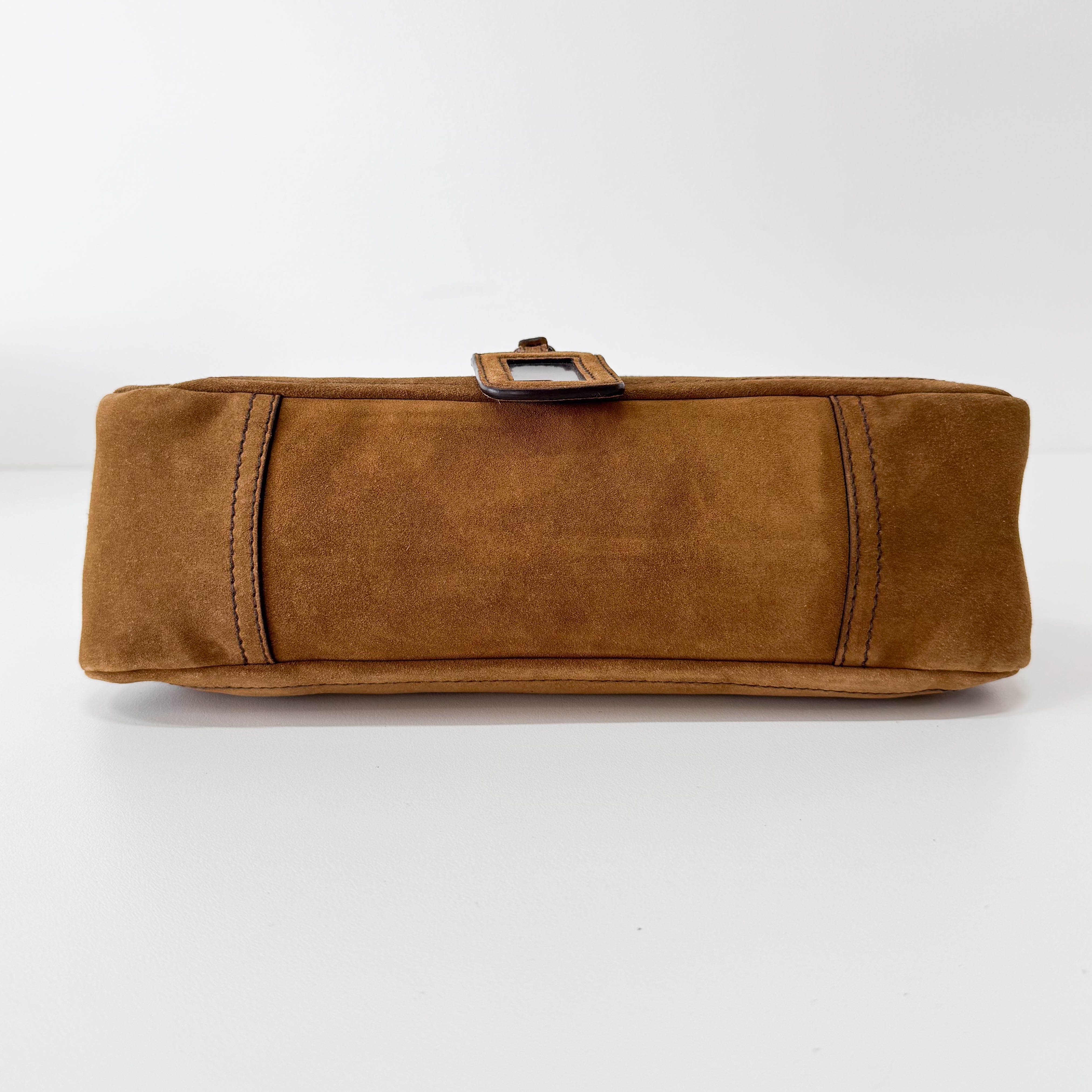 Brown Suede Shoulder Bag
