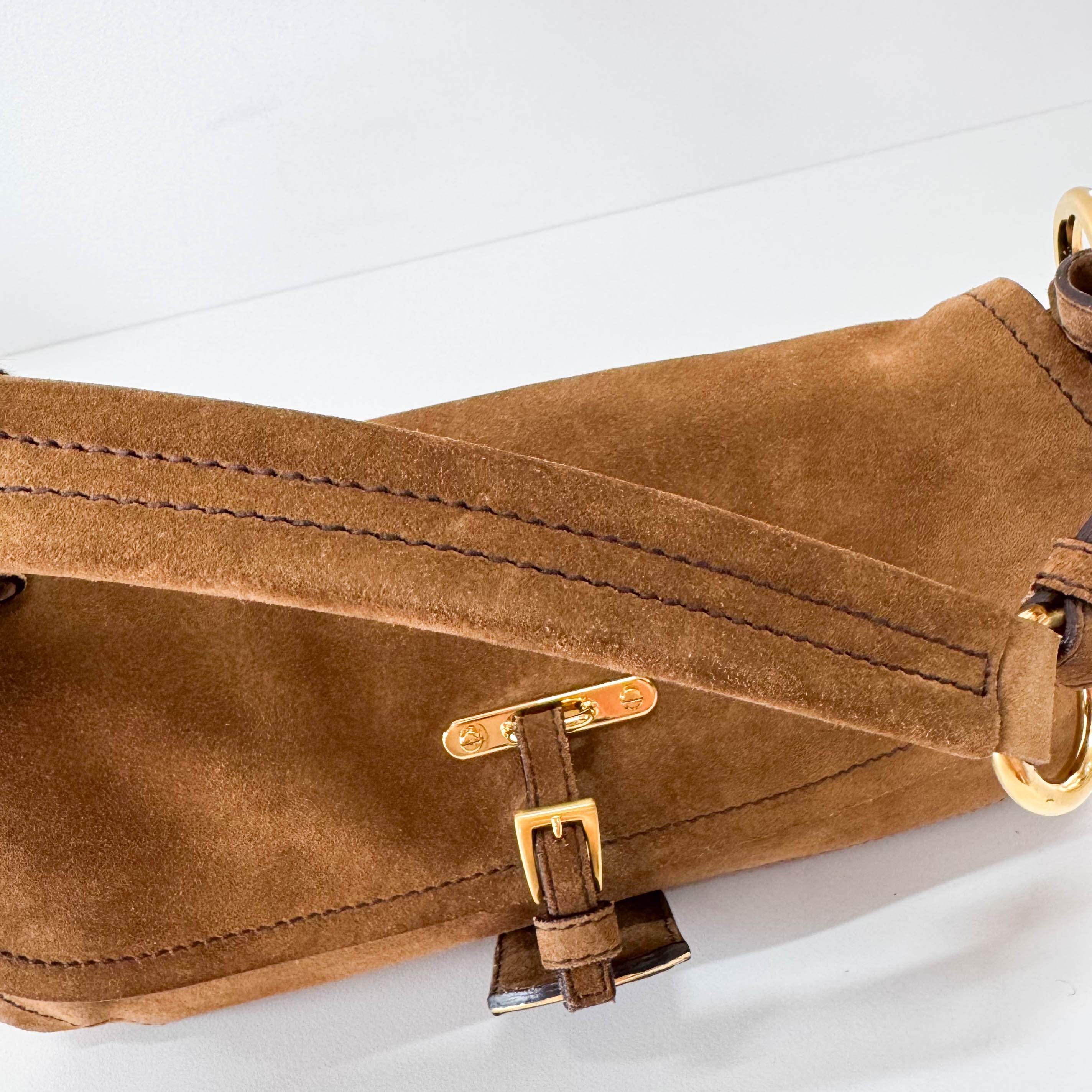 Brown Suede Shoulder Bag