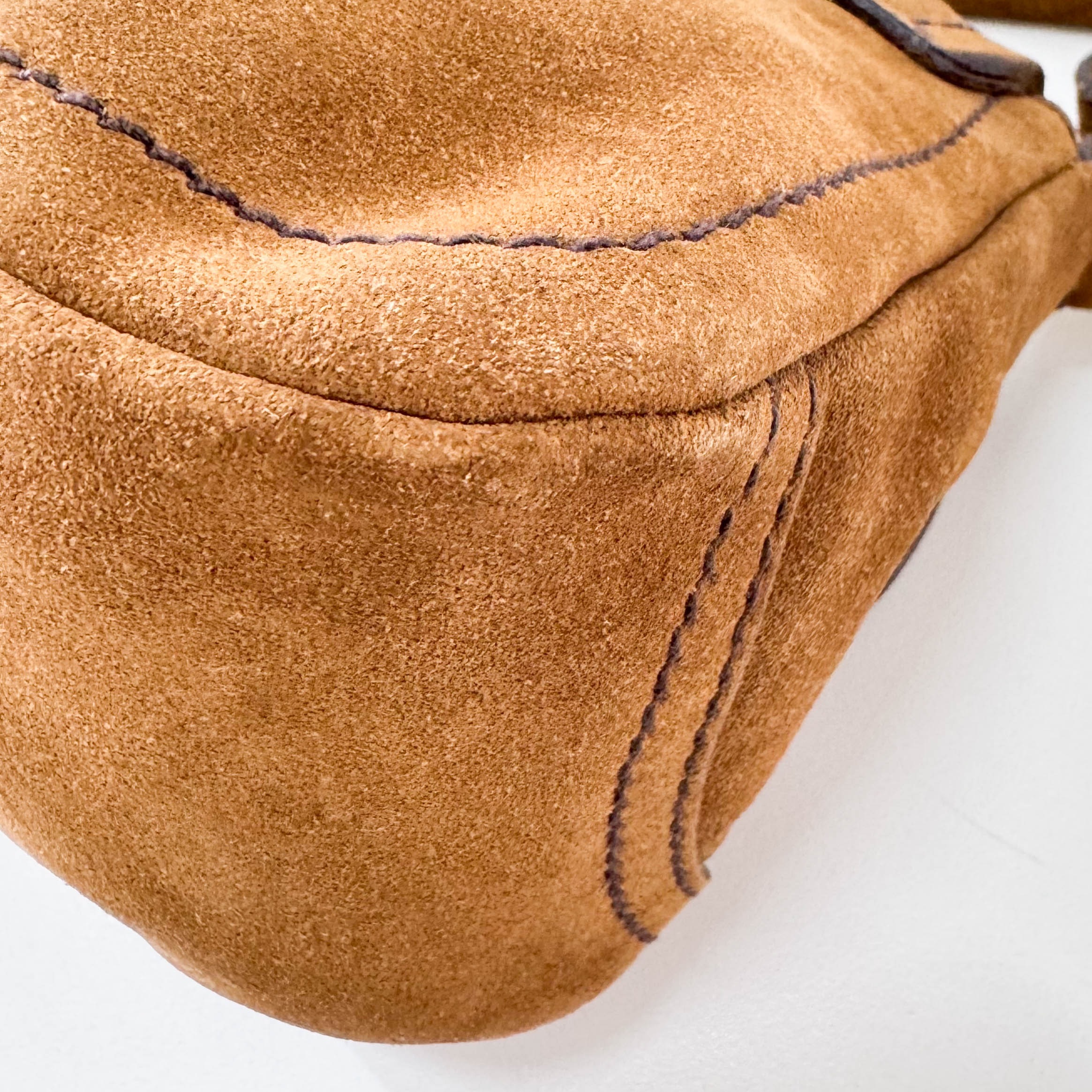 Brown Suede Shoulder Bag