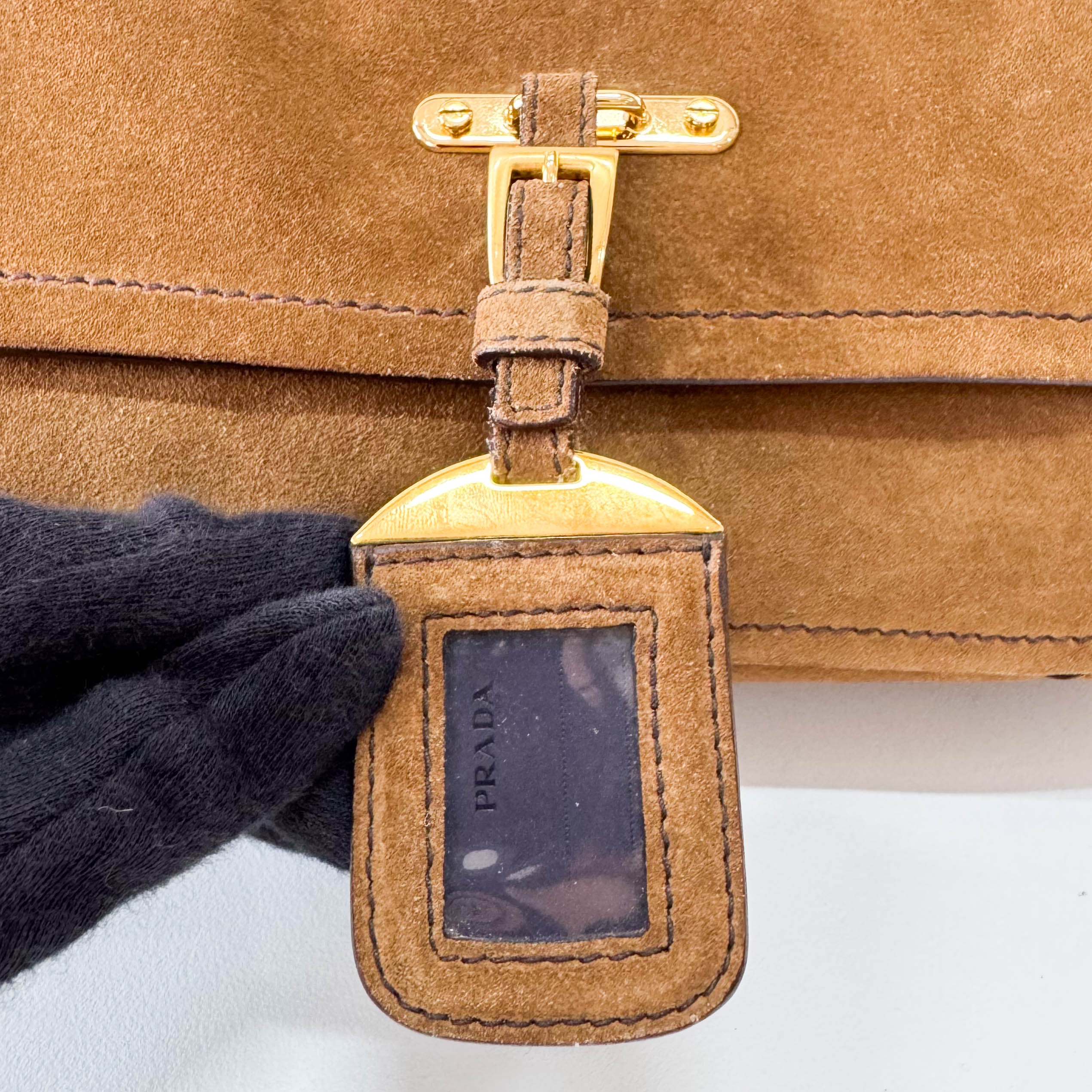Brown Suede Shoulder Bag