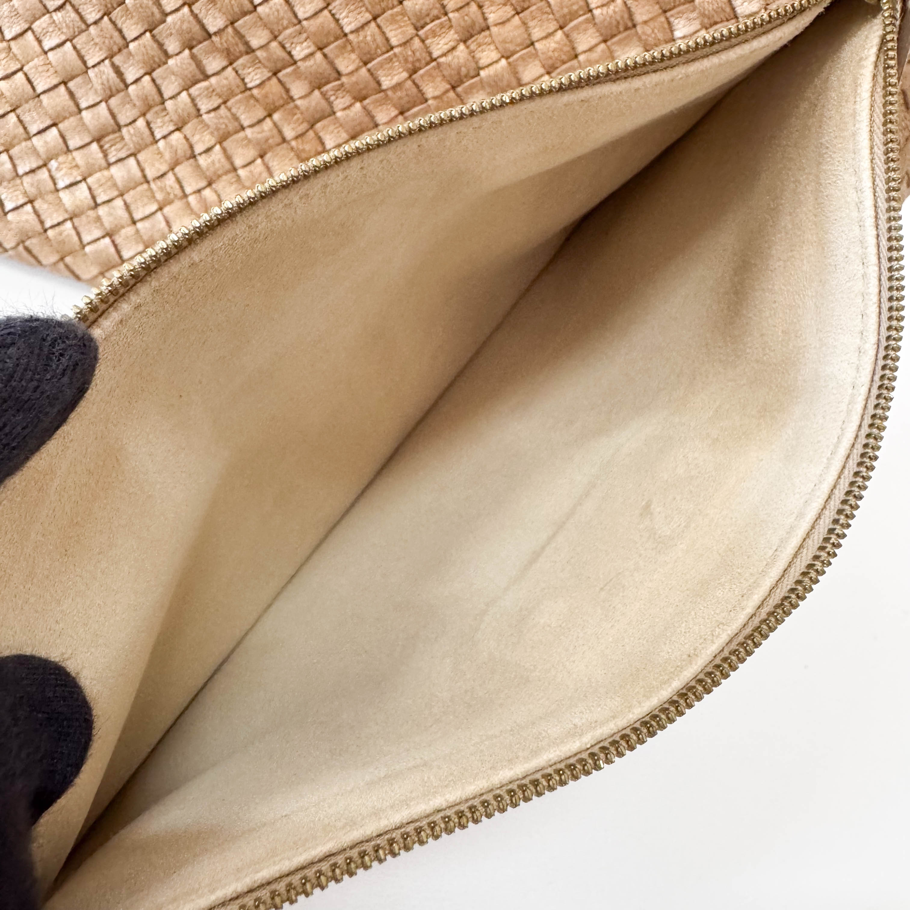 Cabat PM Gold Leather Shoulder Bag