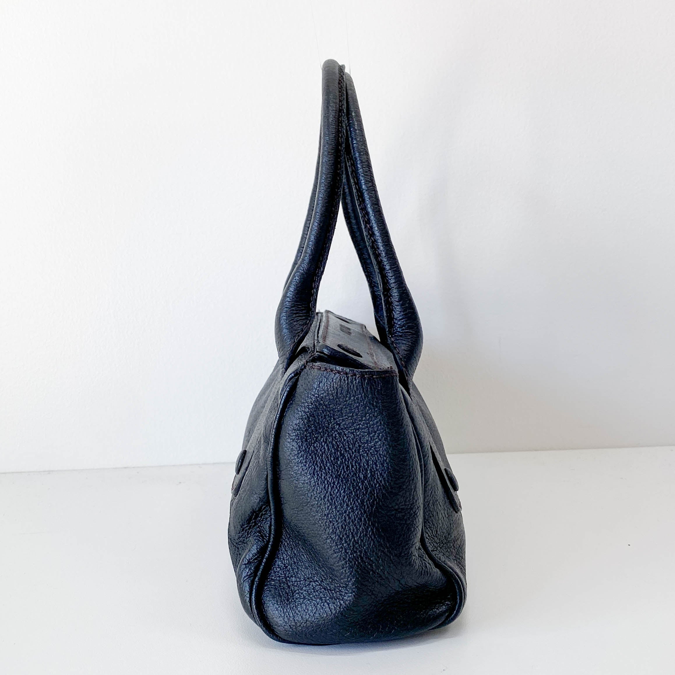 Archive Black Leather Handbag