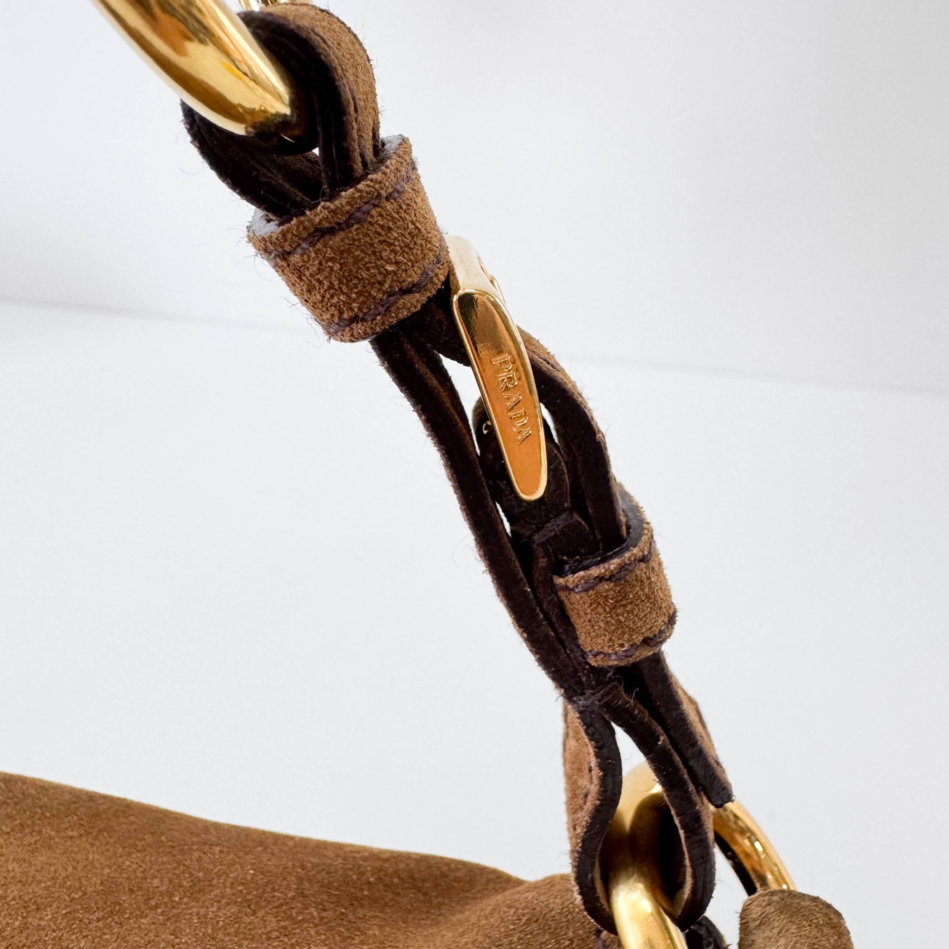 Brown Suede Shoulder Bag