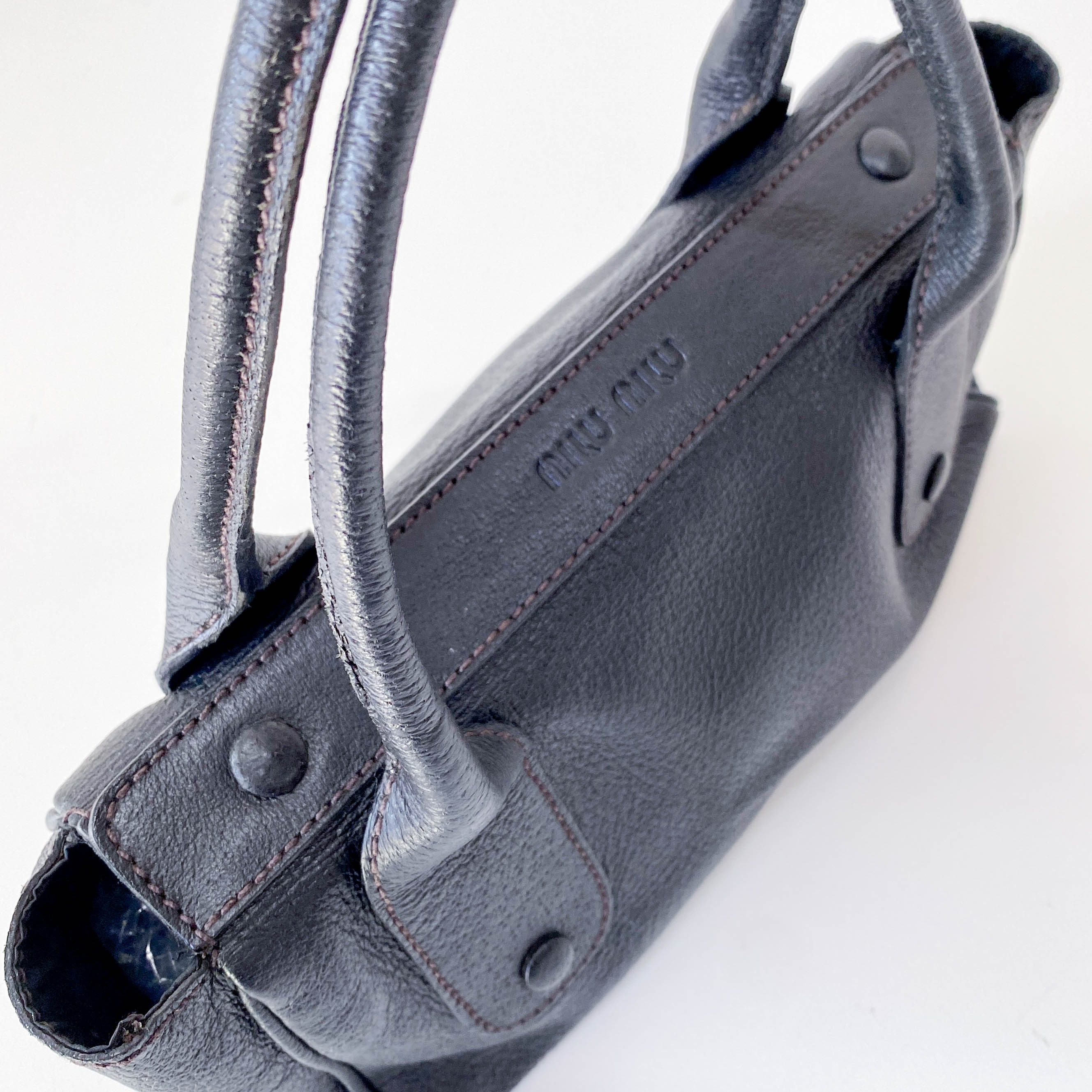 Archive Black Leather Handbag