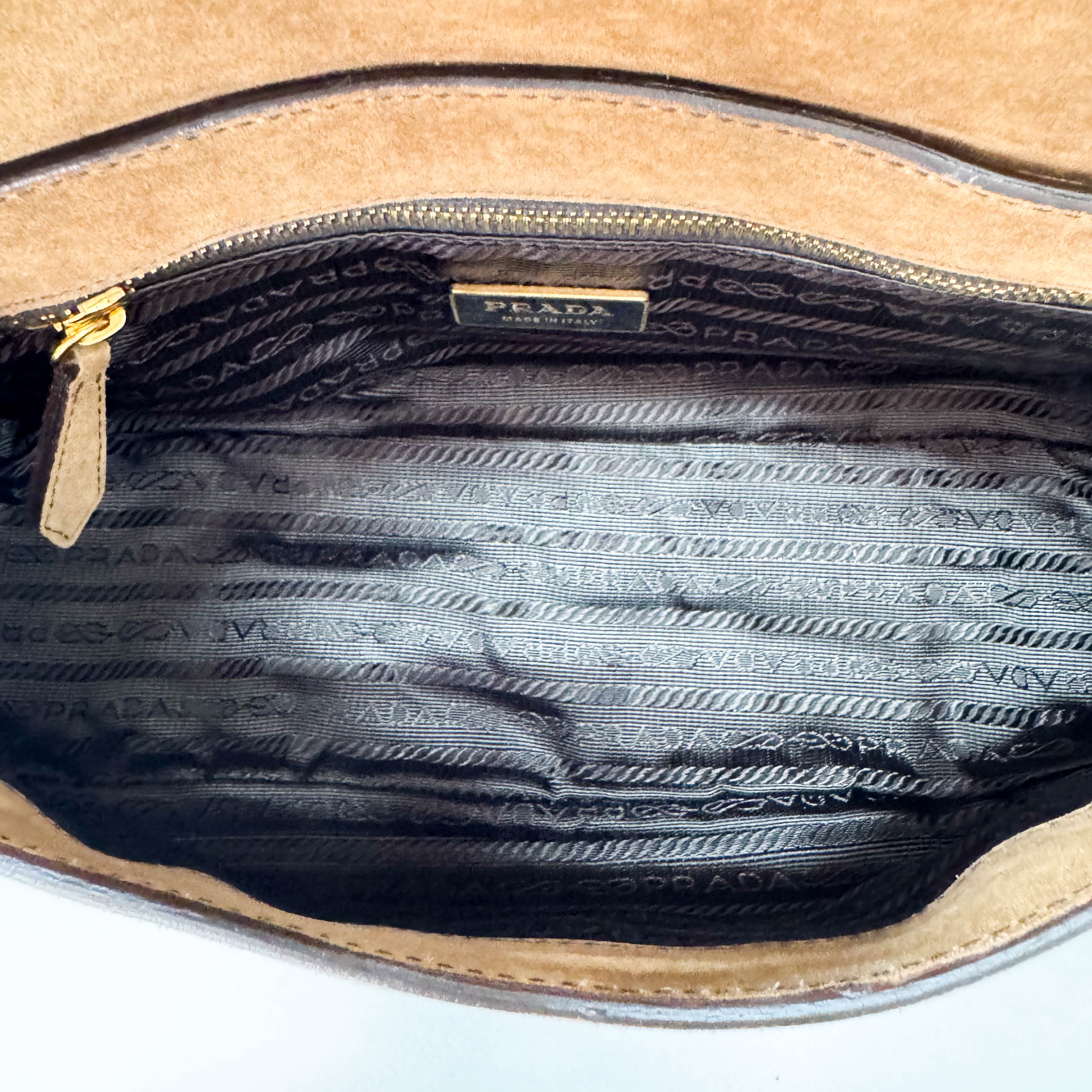 Brown Suede Shoulder Bag