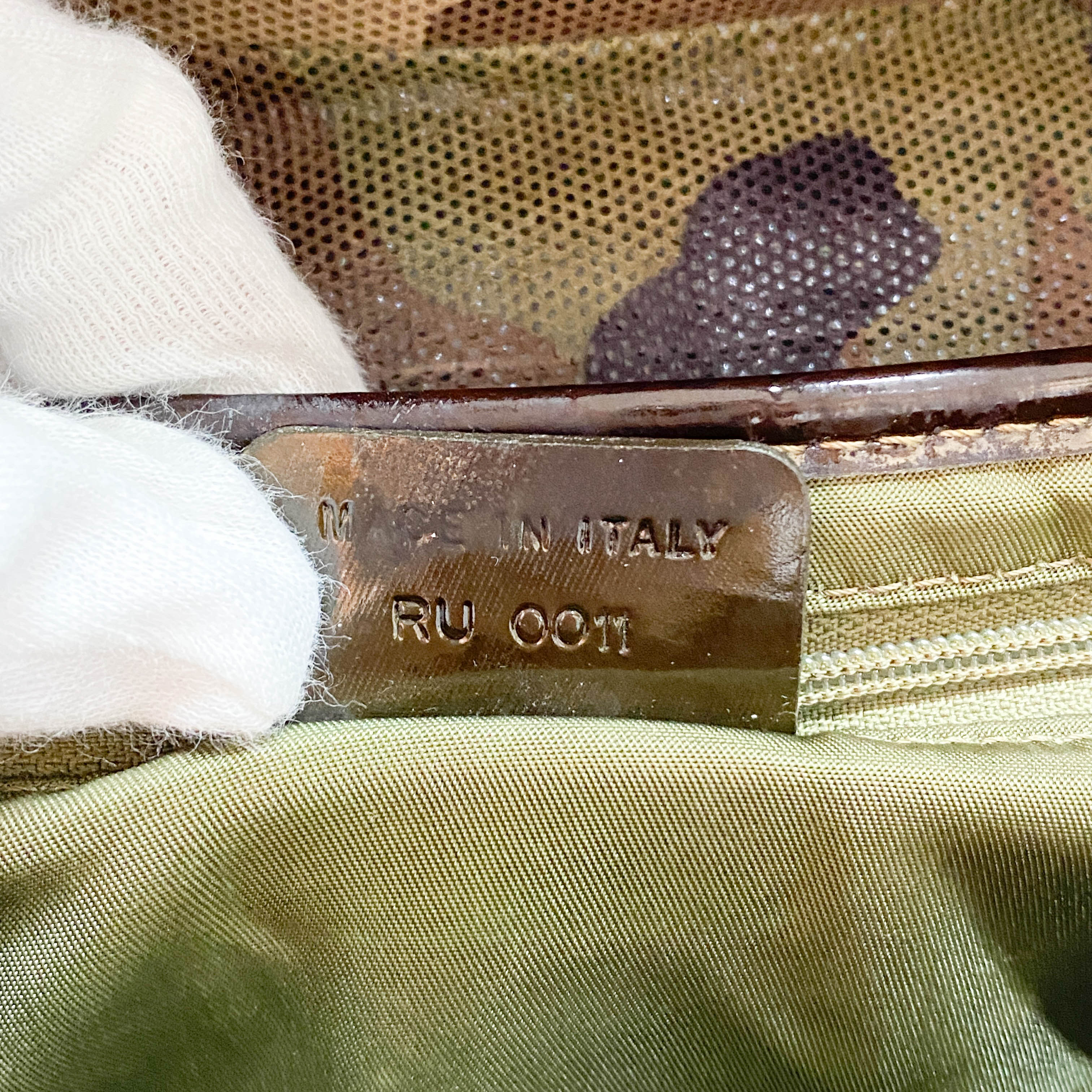 Cammo Leather Saddle Bag