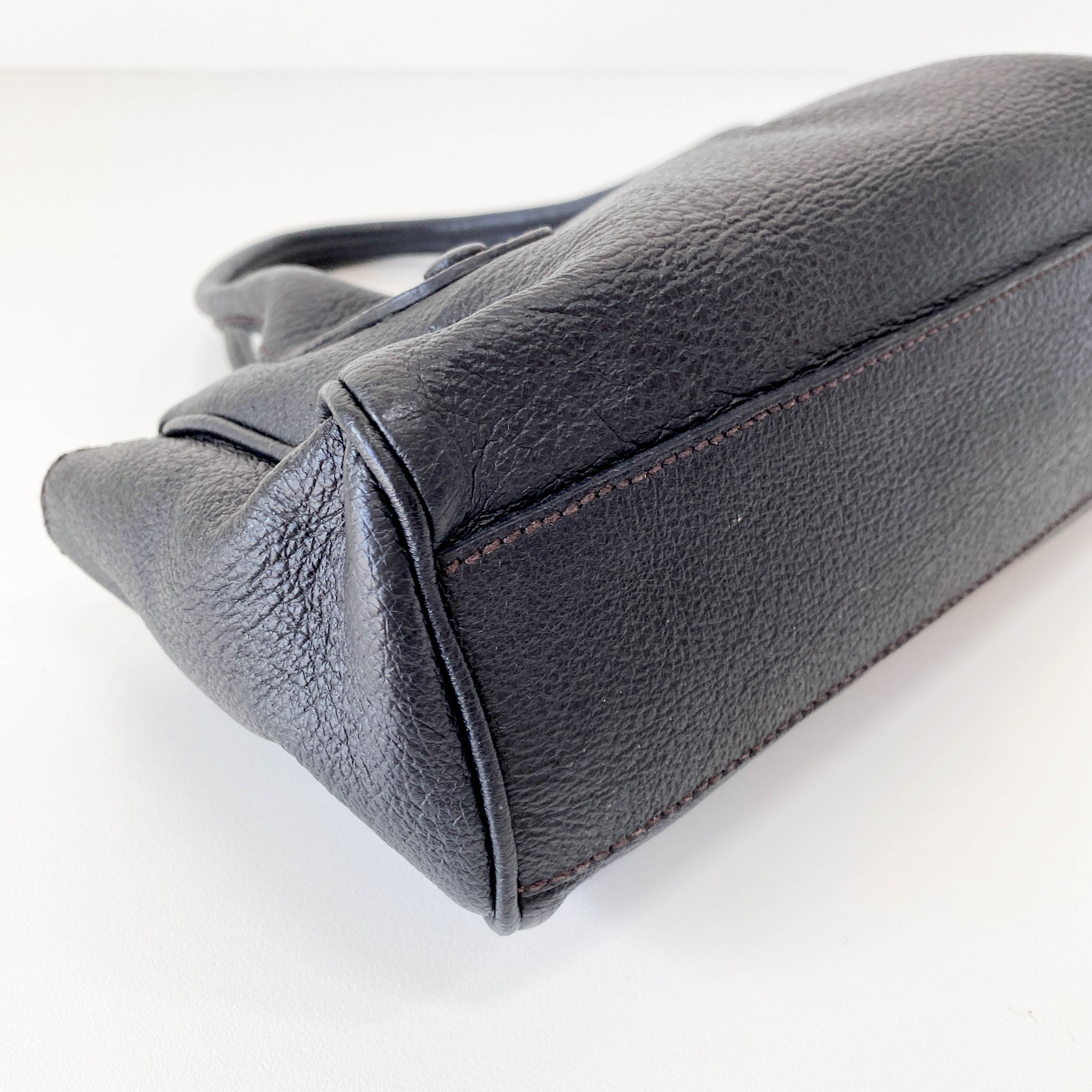 Archive Black Leather Handbag