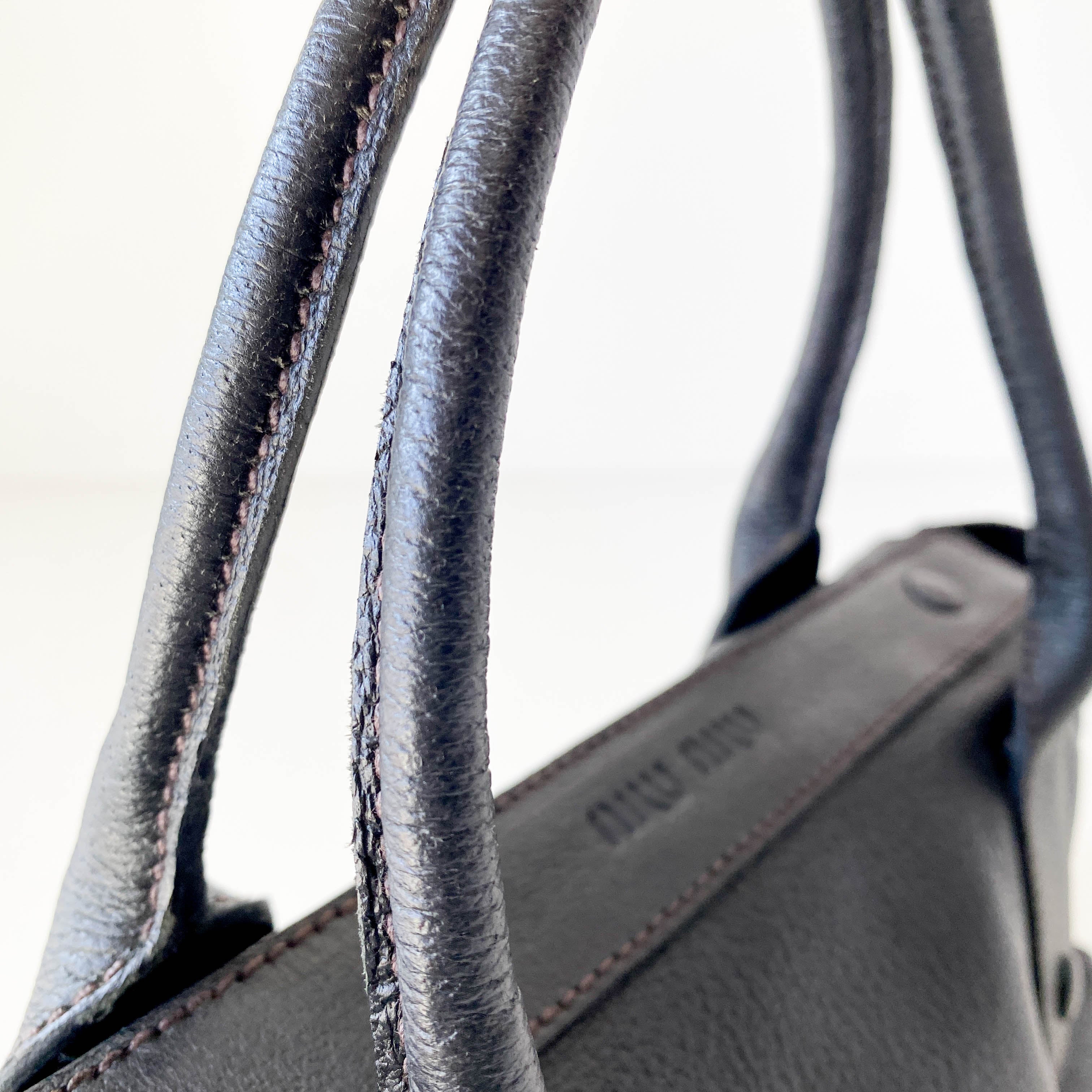 Archive Black Leather Handbag
