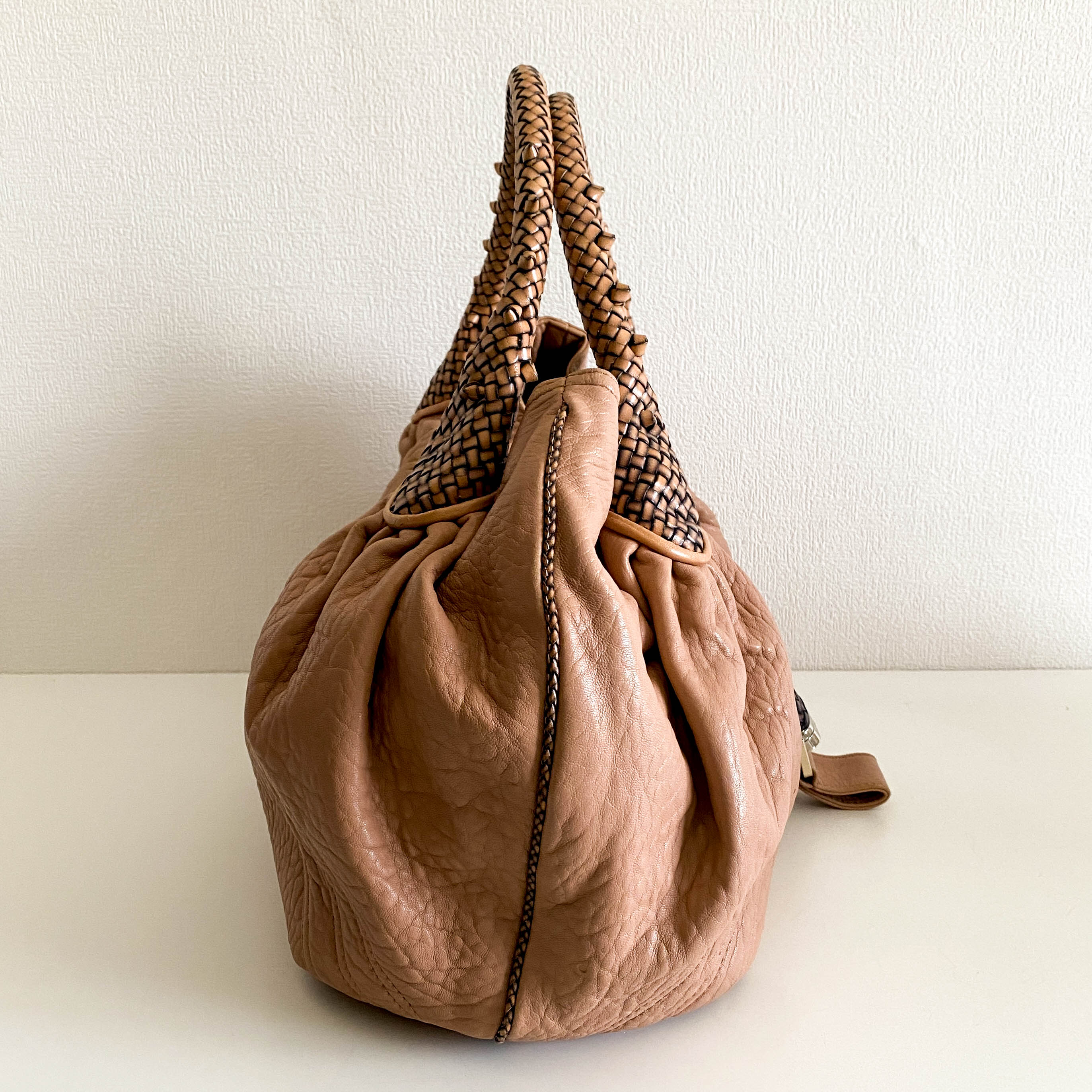 Spy Dust Pink Leather Shoulder Bag