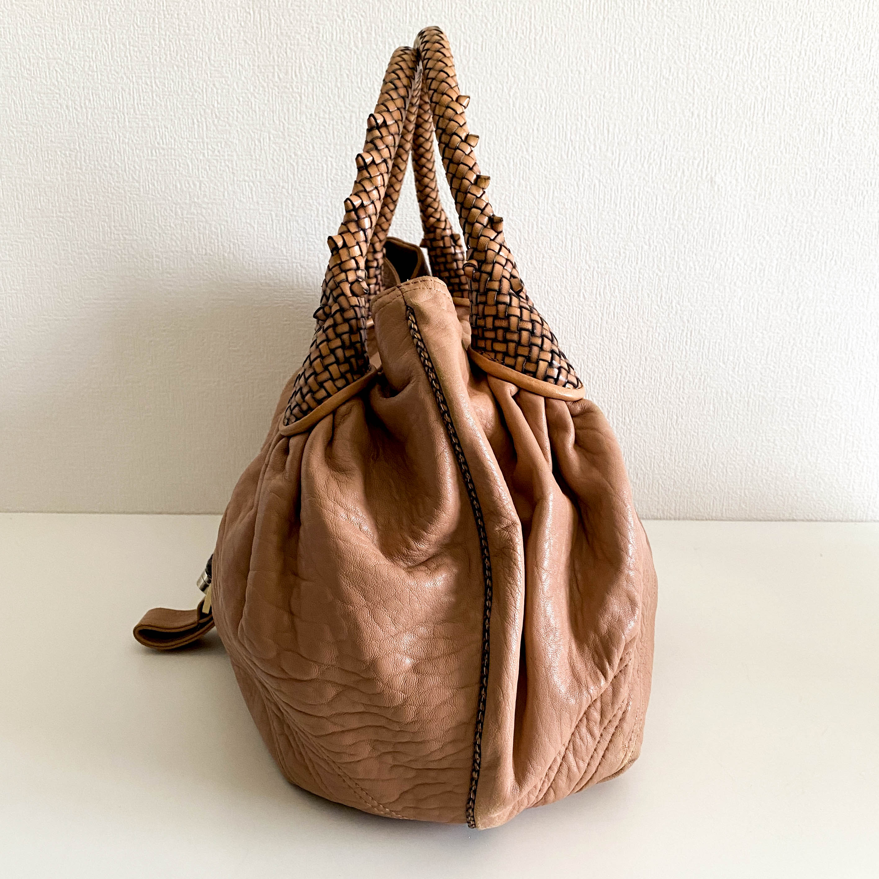 Spy Dust Pink Leather Shoulder Bag