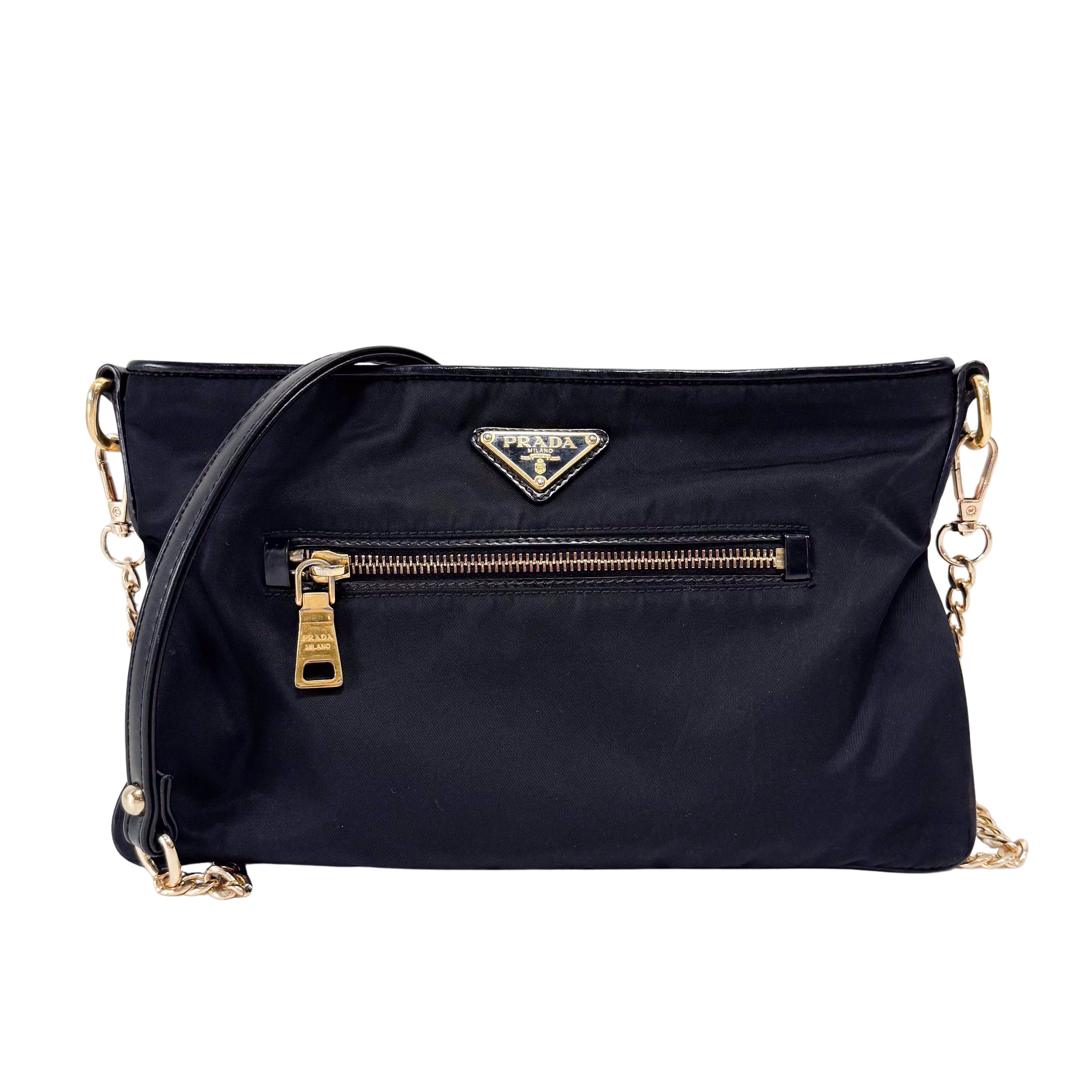 Black Nylon Crossbody Bag