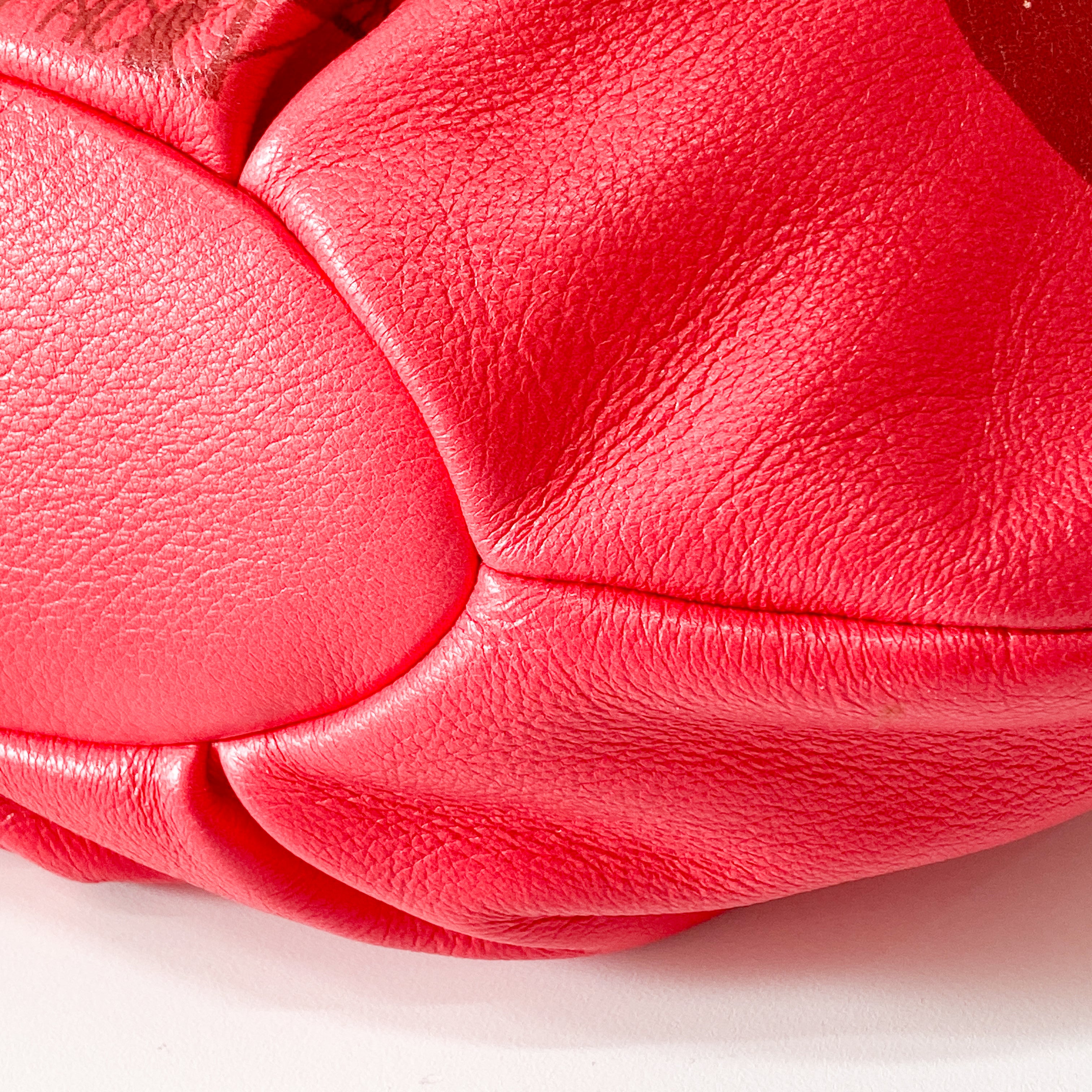 Pink Leather One Shoulder Hobo Bag