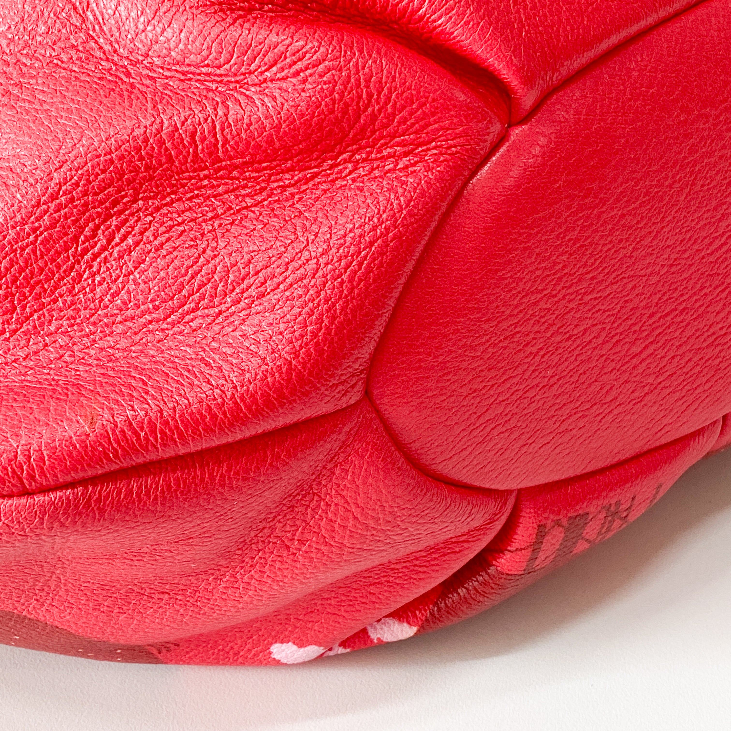 Pink Leather One Shoulder Hobo Bag