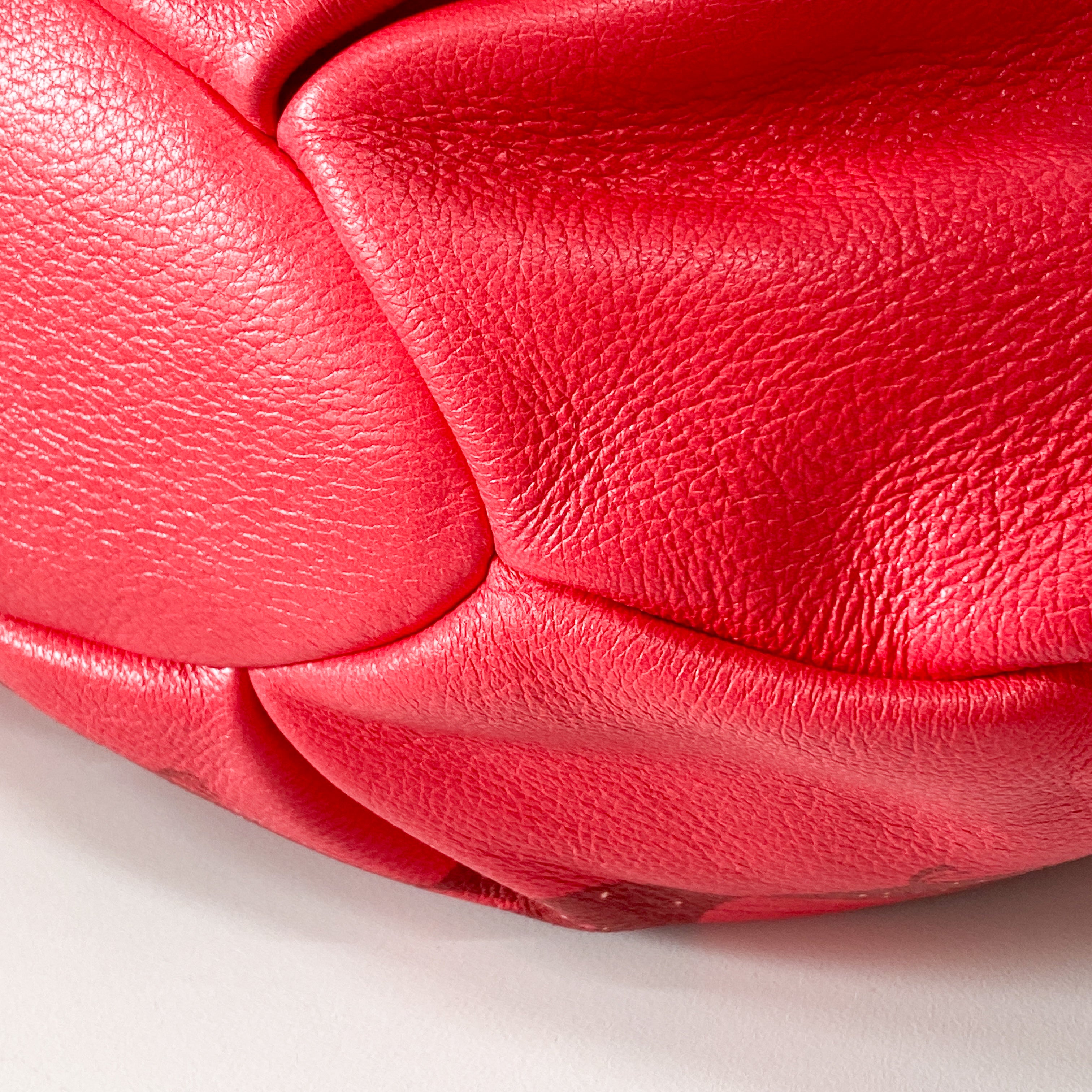 Pink Leather One Shoulder Hobo Bag